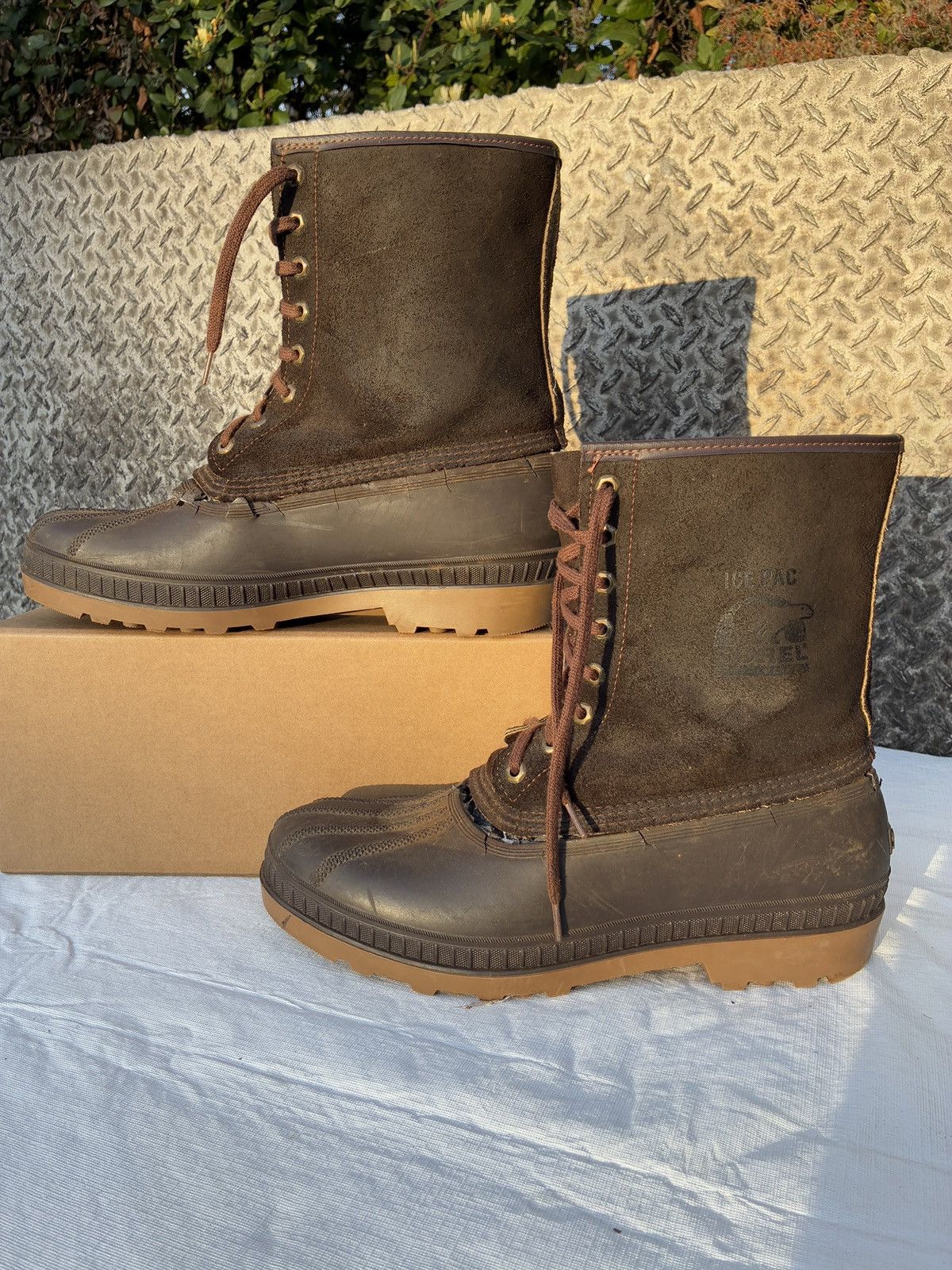 SOREL Vintage Sorel Ice Pac Winter Boots Mens 11 Leather Rubber Size US 11 / EU 44 - 2 Thumbnail