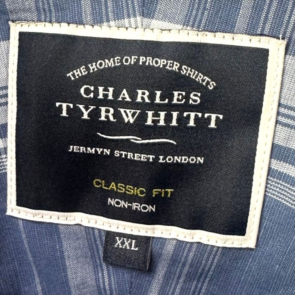 Charles Tyrwhitt Charles Tyrwhitt Shirt Button Down Mens 2XL Blue White Plaid Pocket Classic Fit Size US XXL / EU 58 / 5 - 5 Thumbnail
