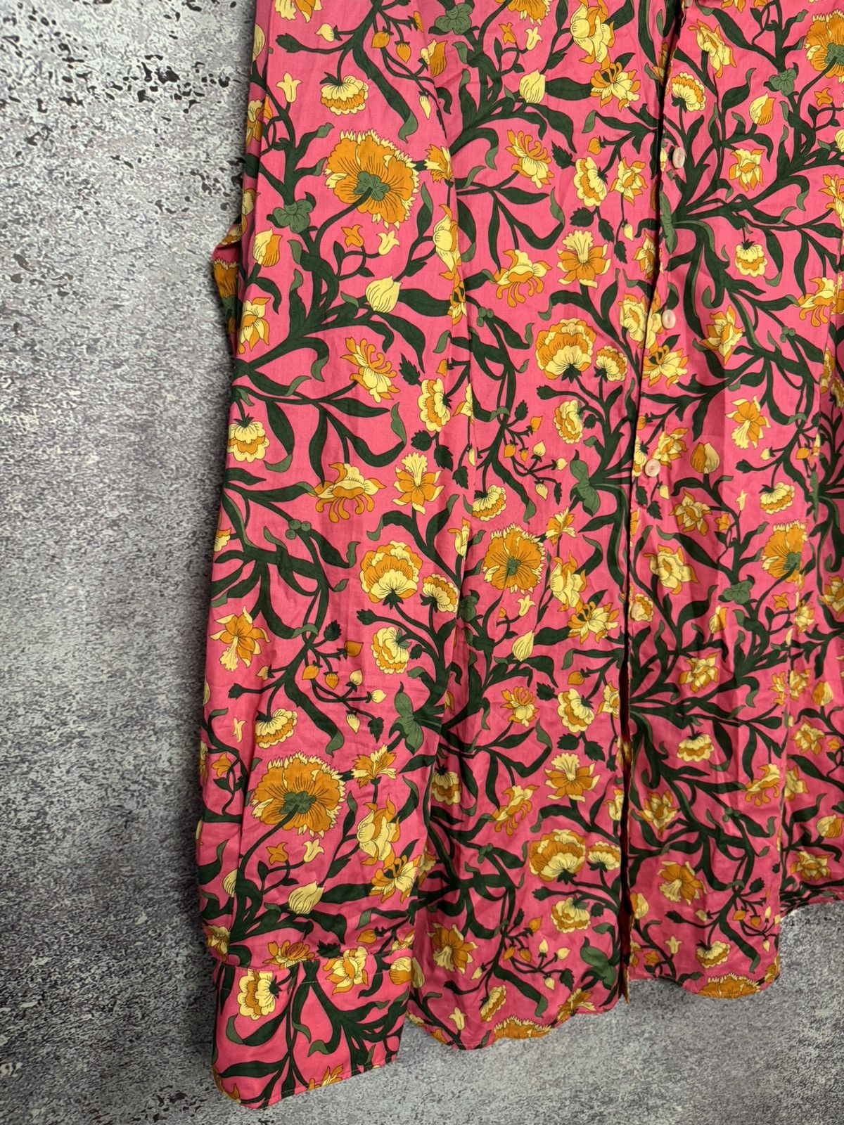 Designer × Vintage Xacus Size 17/43 Evolution Fit Pink Shirt Floral Print Size US L / EU 52-54 / 3 - 6 Thumbnail