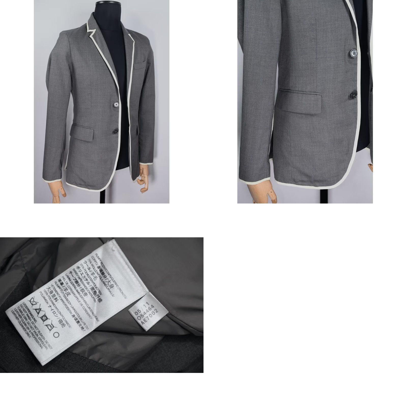 Yohji Yamamoto Y3 Yohji Yamamoto Adidas Blazer Jacket Men's Wool size S Color Gray - Blazer Size 36R - 9 Thumbnail