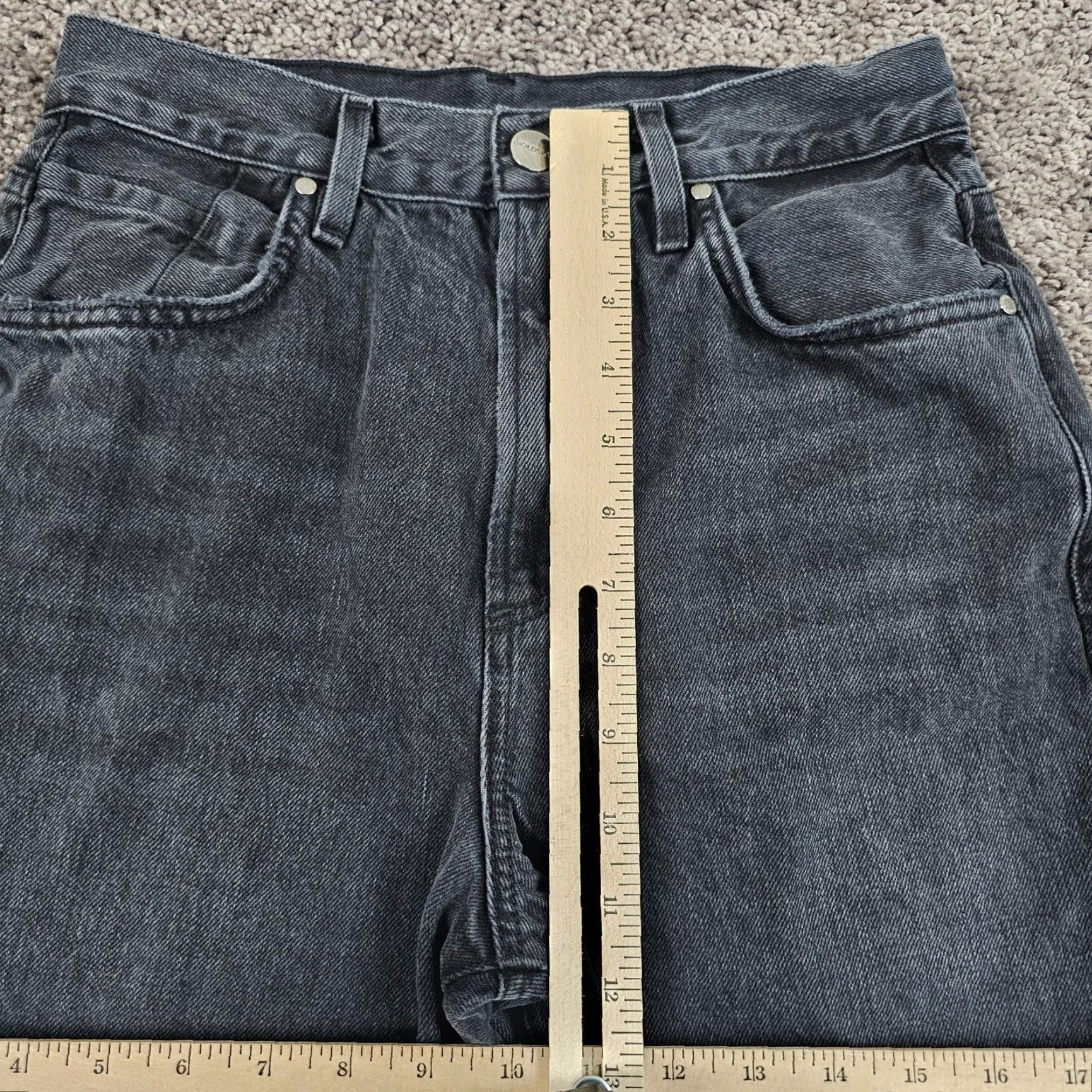 GOLDSIGN VINTAGE Goldsign Womens Jeans 26 Black Straight High Rise Cotton Denim 25x30 Size 26" / US 2 / IT 38 - 4 Thumbnail
