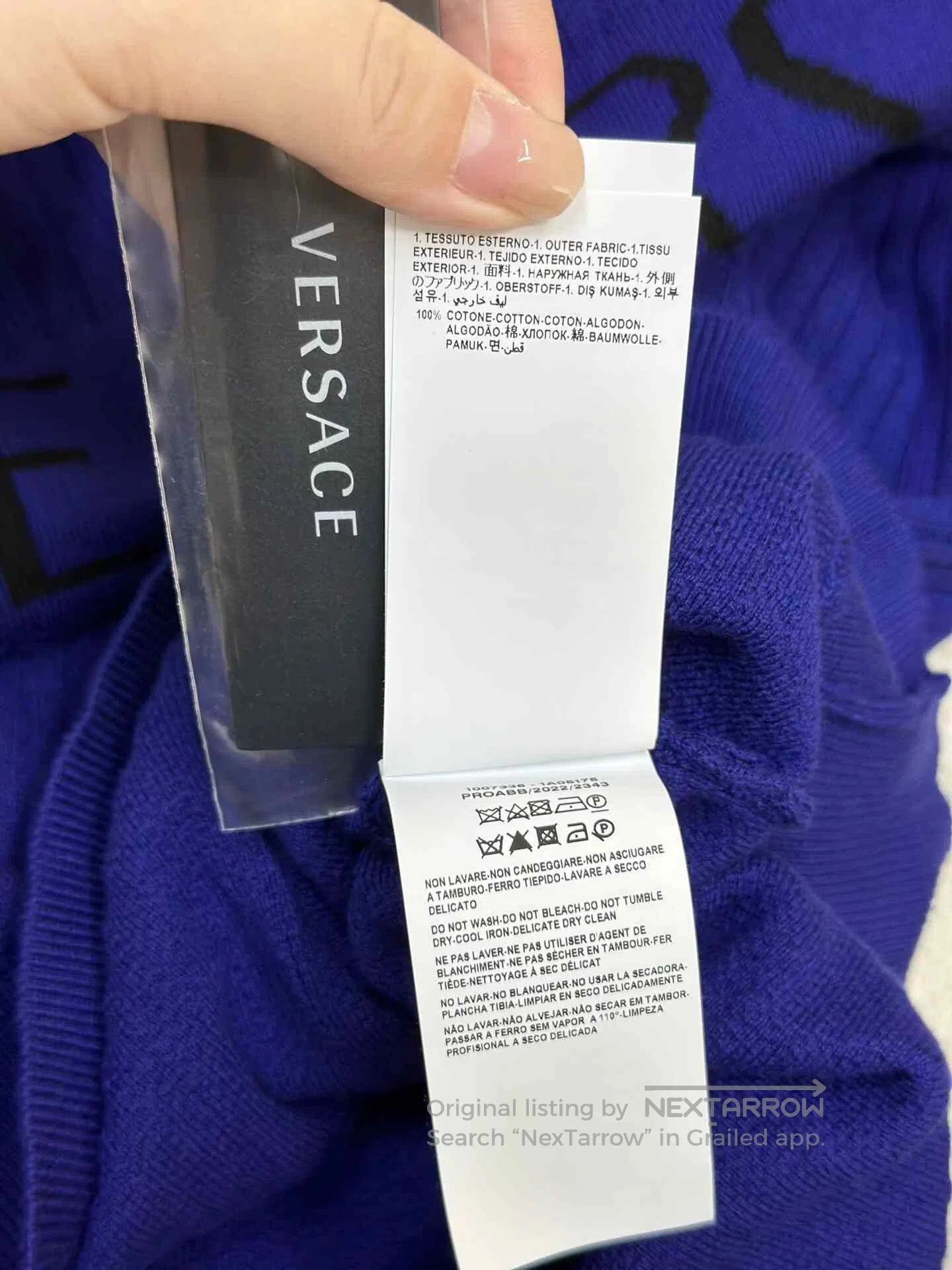 Versace Versace Purple Embroidered Casual Crewneck Sweater. Size US S / EU 44-46 / 1 - 6 Thumbnail