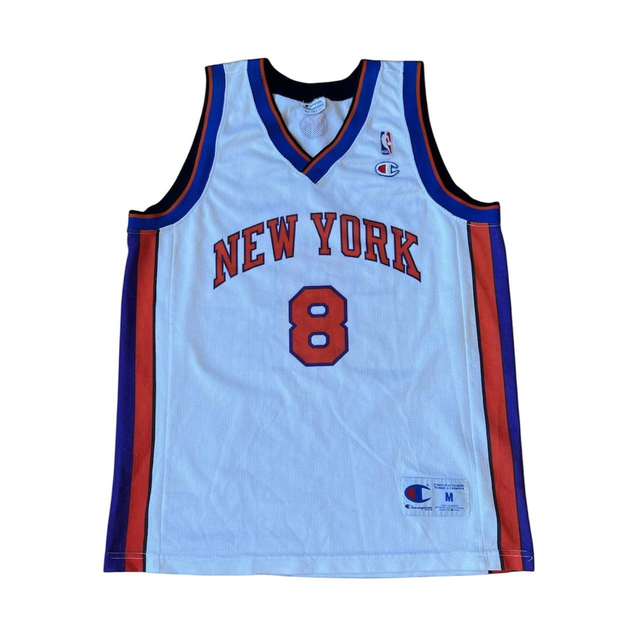2001 NEW YORK KNICKS #8 SPREWELL CHAMPION BASKETBALL JERSEY