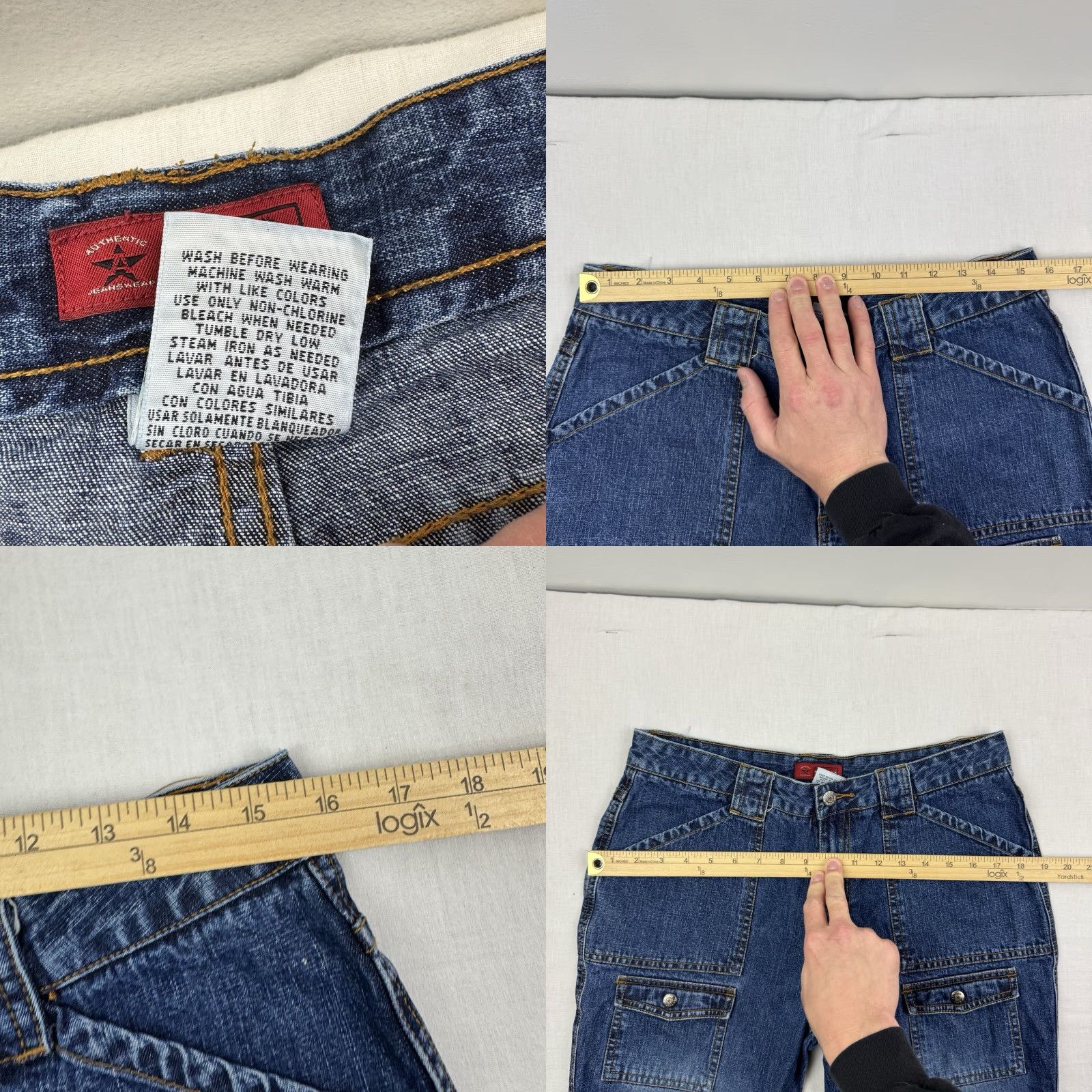 Vintage VINTAGE Arizona Jeans Company Jeans Womens 16 1/2 Plus Blue Hipster 90s Y2K Flare Jeans Womens Plus Size 16 1/2 Blue Hipster 90s Y2K Flare Size 38" / US 16 / IT 52 - 8 Thumbnail
