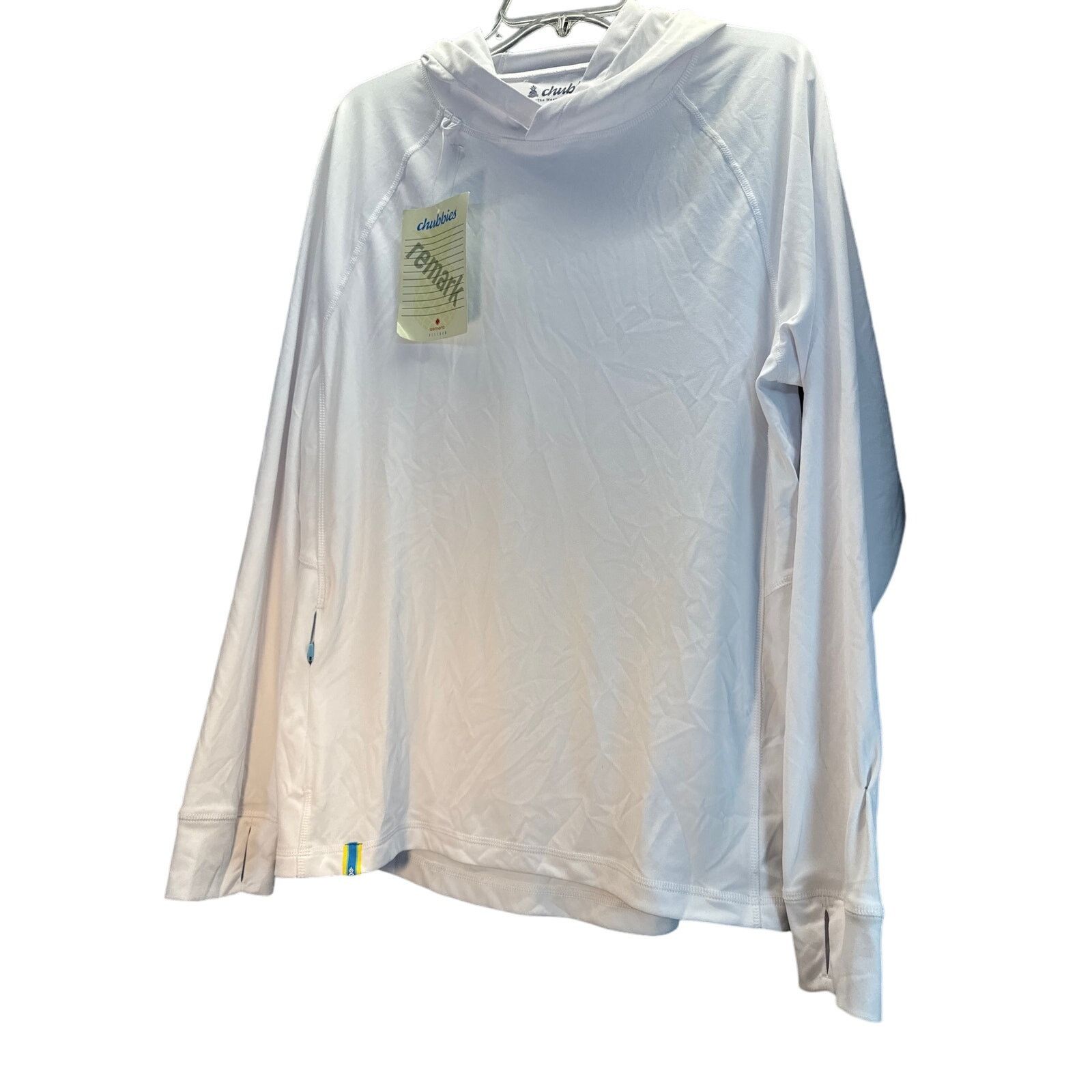 Chubbies Chubbies (Sample) White Sunhoodie Thumbholes UPF50+ men sz M Size US M / EU 48-50 / 2 - 1 Thumbnail