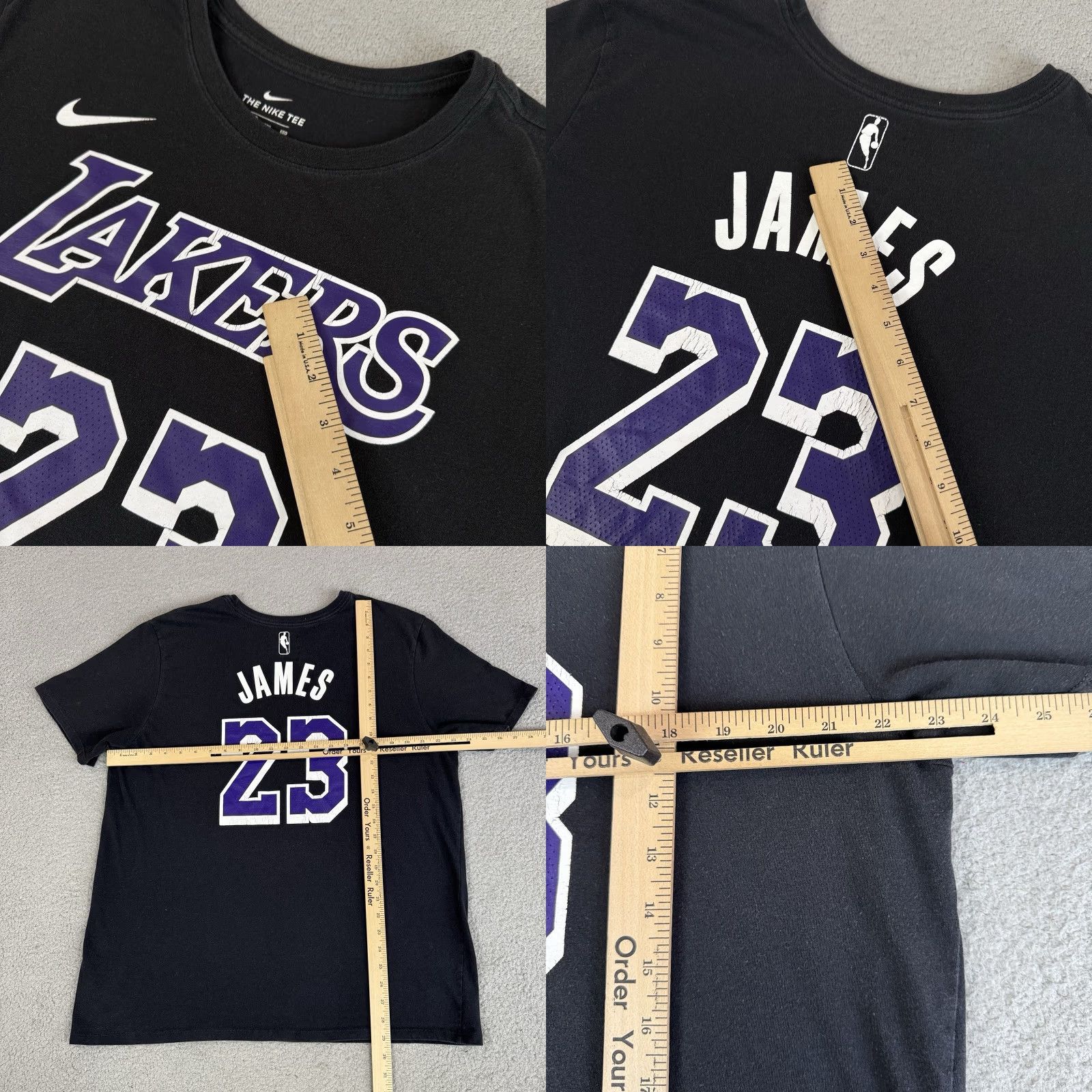 Nike Nike T Shirt Los Angeles Lakers Adult XXL Black Lebron James #23 LBJ Shirt Mens Nike Basketball Graphic Tee 2XL Black Lakers NBA Size US XXL / EU 58 / 5 - 8 Thumbnail