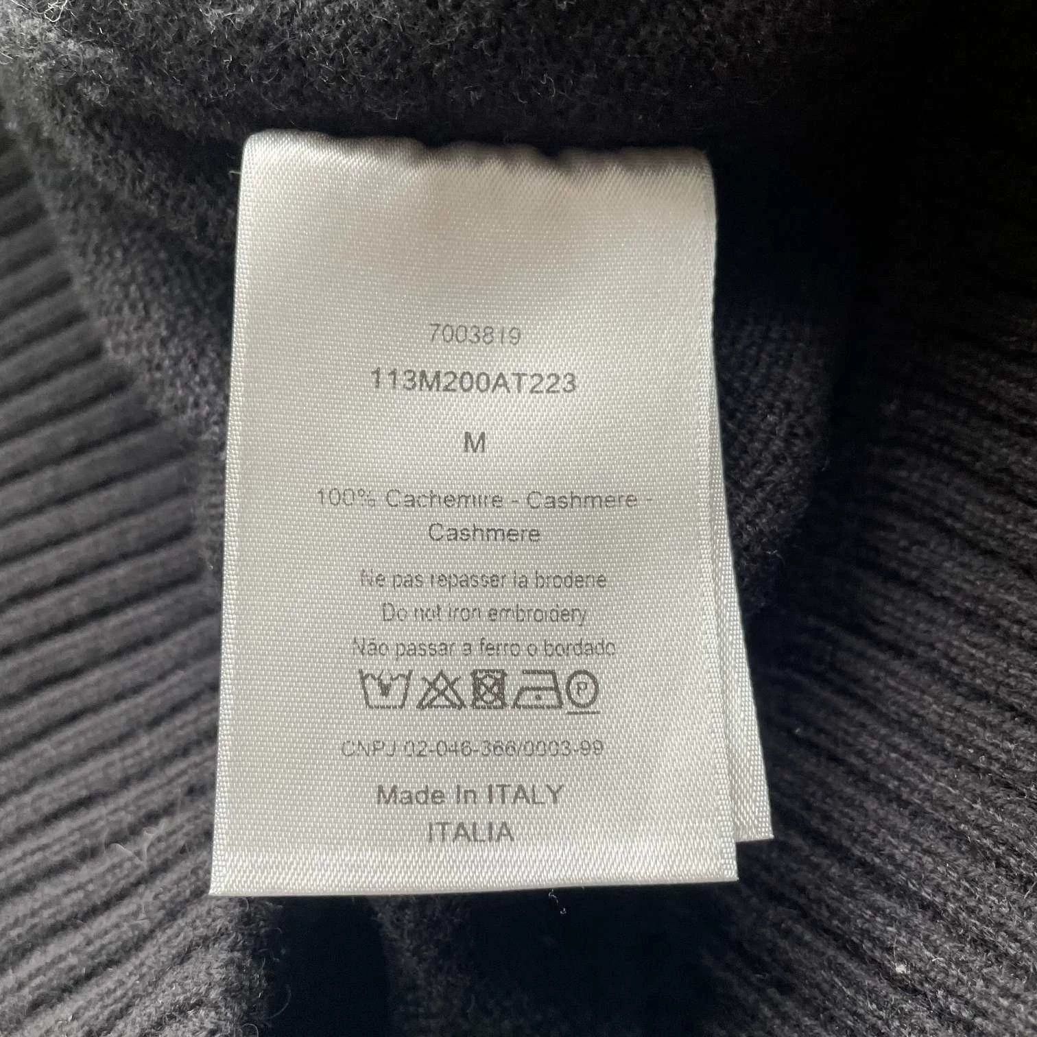 Dior DIOR Cashmere Zip Men's Track Hoodie M Size US M / EU 48-50 / 2 - 6 Thumbnail
