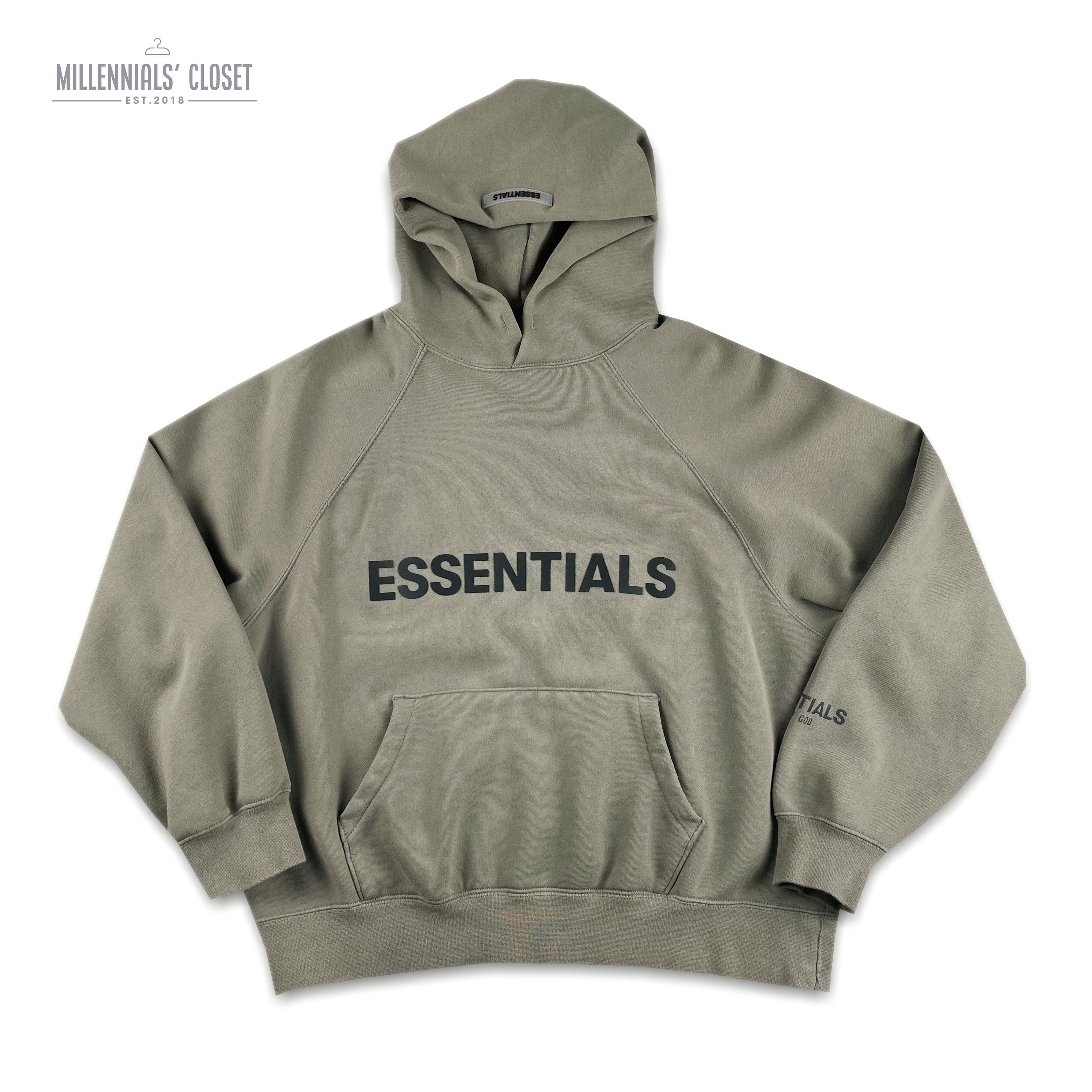 Essentials FOG Fear of God Fear of God Essentials Hoodie Charcoal SS20 size XXS Grailed