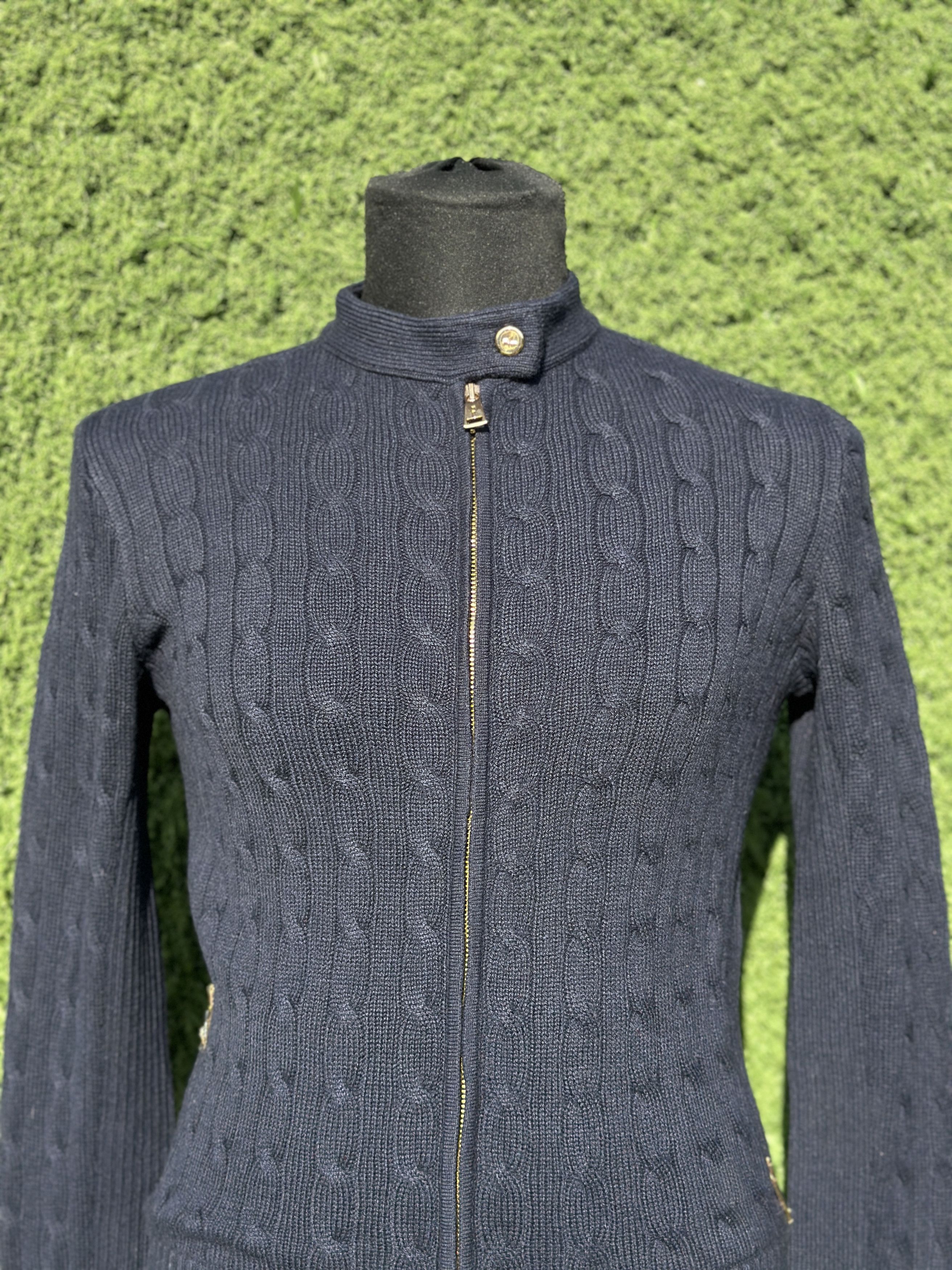 Ralph Lauren Black Label Ralph Lauren Black Label Cashmere Zip Cable Knit Size L Size L / US 10 / IT 46 - 2 Thumbnail