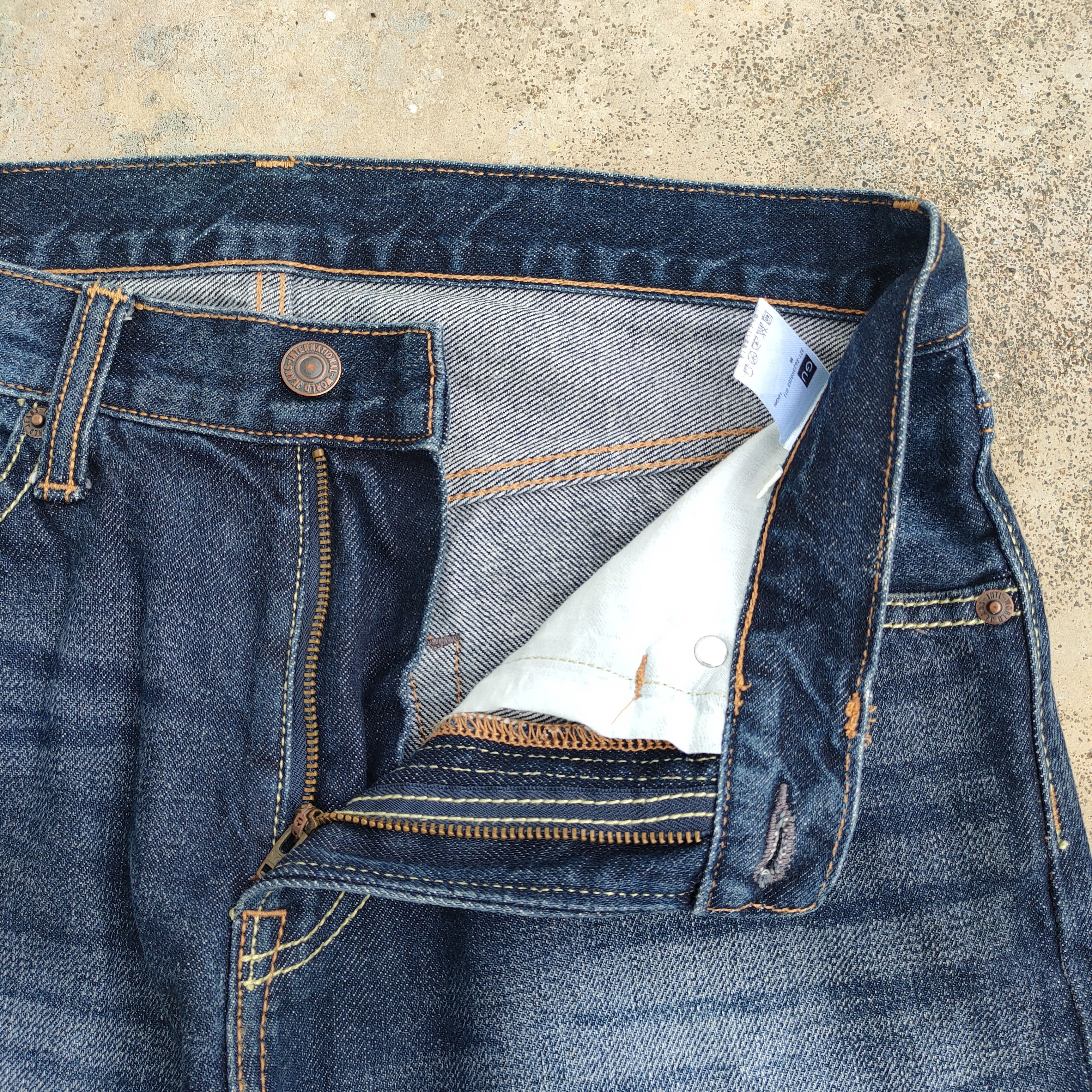 GU VINTAGE GU FADED RIPPED JEANS DENIM PANTS Size US 31 - 6 Thumbnail