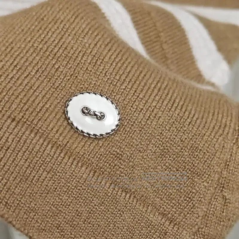 Chanel Chanel Spring Autumn Camel Striped Knit Top . Size S / US 4 / IT 40 - 3 Thumbnail