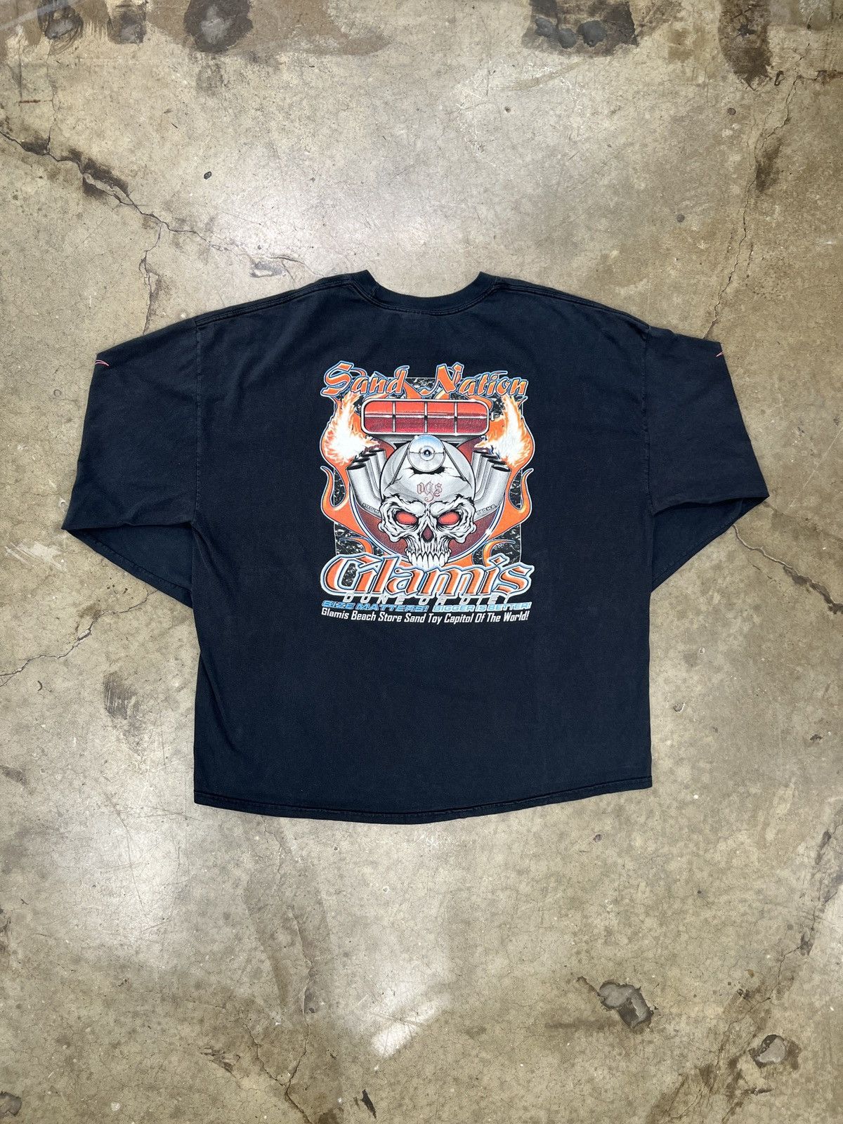 Harley Davidson Vintage Sand Nation Skull Engine Gilman's Flame Sleeve 3XL Size US XXL / EU 58 / 5 - 2 Thumbnail
