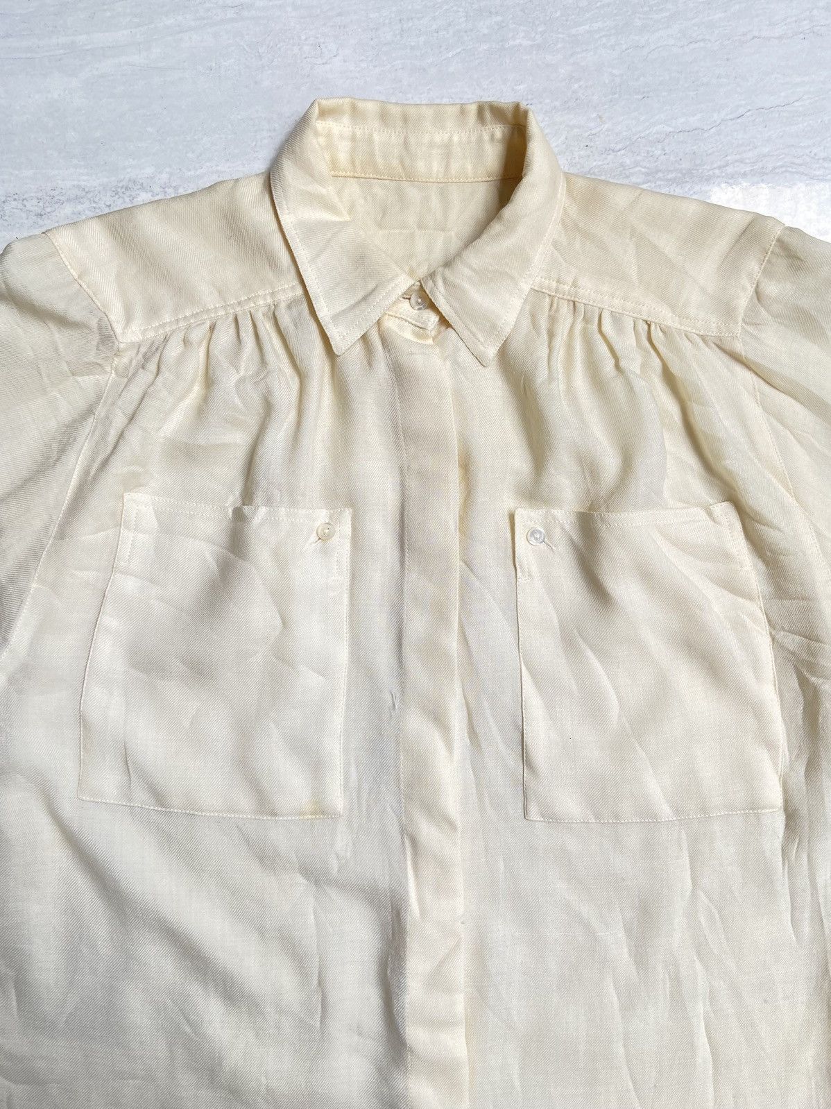 Etienne Aigner ETIENNE AIGNER Cream Shirt Size US S / EU 44-46 / 1 - 8 Thumbnail