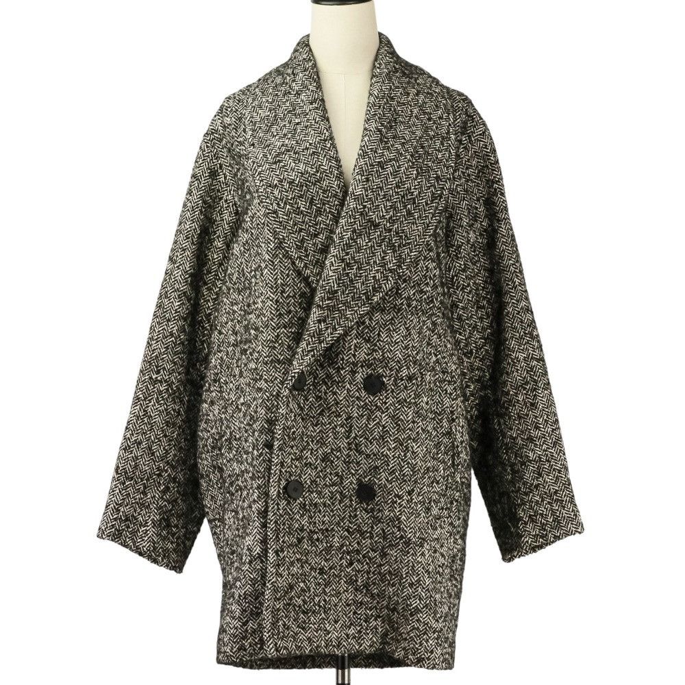 Other Other Blamink Herringbone Tweed Double-breasted Coat Textile Outerwear 7925-299-0374 DUTY FREE for USA Size ONE SIZE - 1 Thumbnail