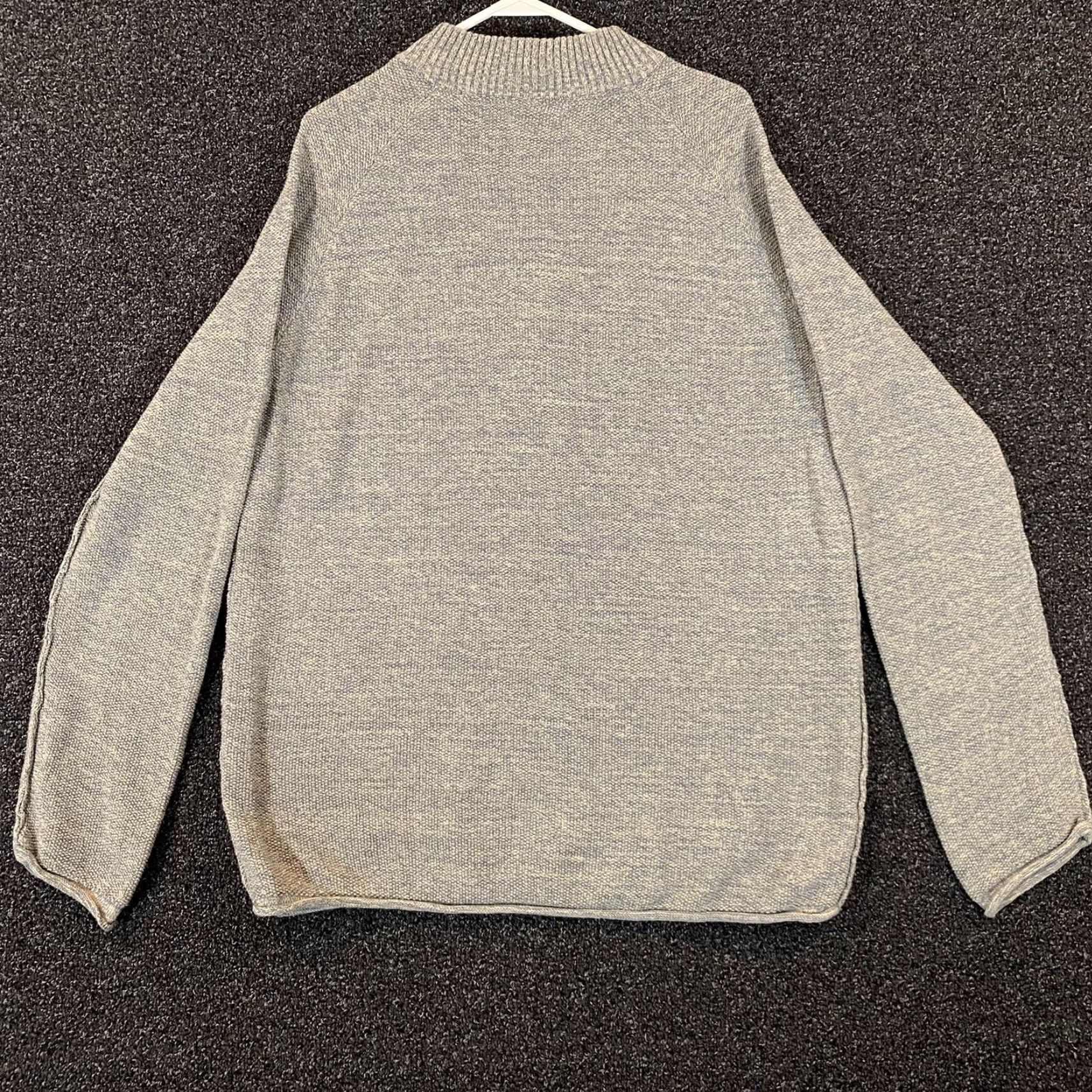 Carbon2Cobalt Carbon 2 Cobalt Sweater Mens XL Pullover Knit 1/4 Zip Mock Neck Casual Gray Size US XL / EU 56 / 4 - 6 Thumbnail