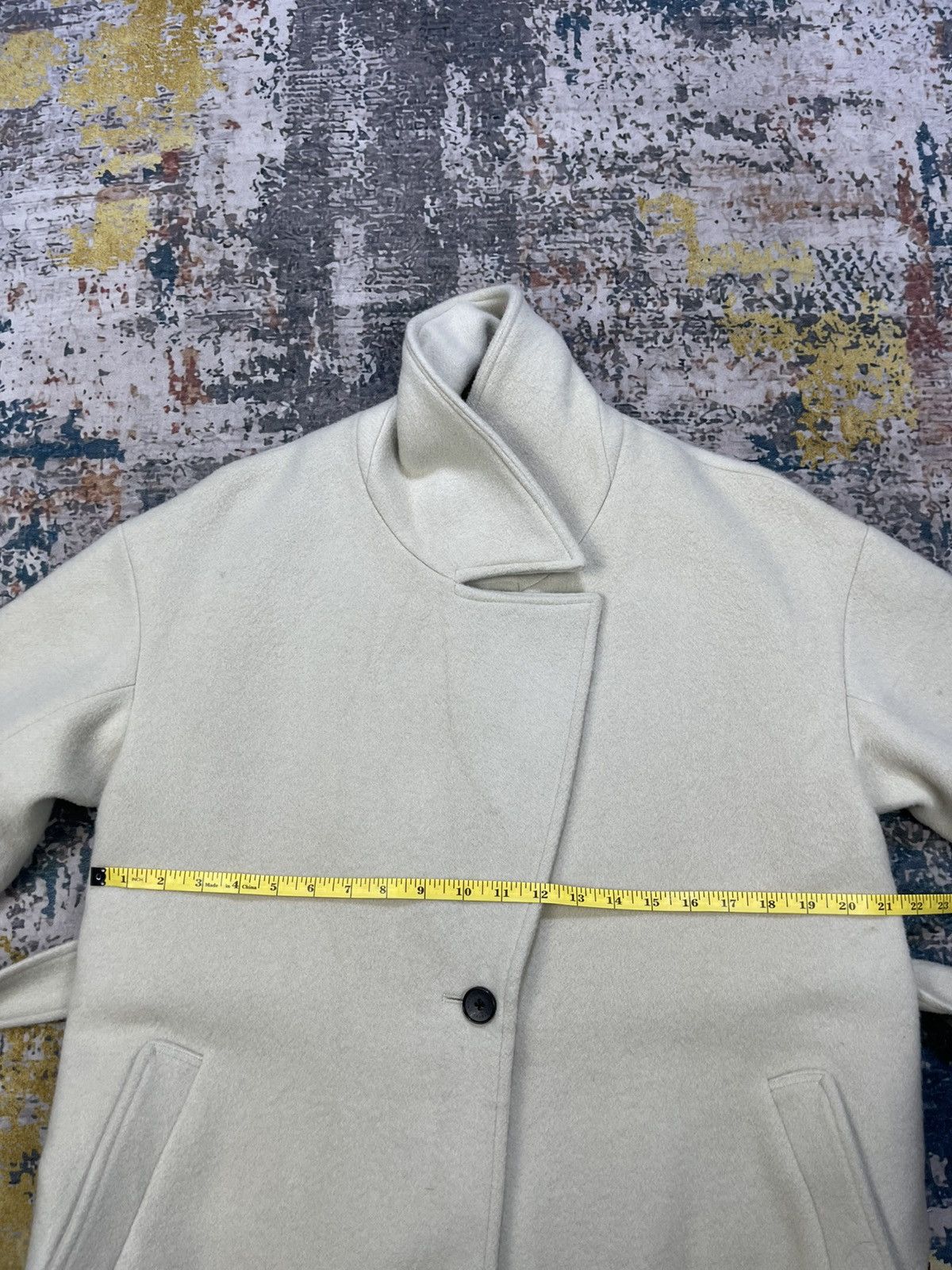 Japanese Brand United Tokyo Button Up Skirt Slit Belted Wool Coat Size XS / US 0-2 / IT 36-38 - 13 Thumbnail