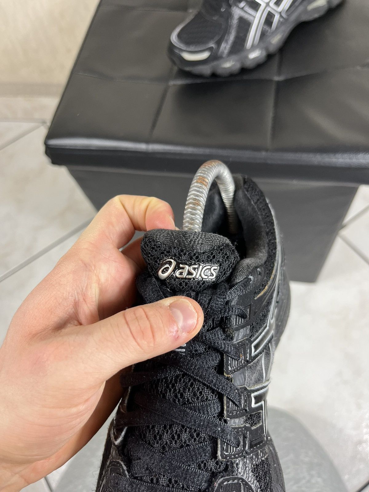 Asics × Vintage Vintage Asics gel-kayano 19 black silver mesh sneakers shoes Size US 7 / EU 40 - 10 Thumbnail