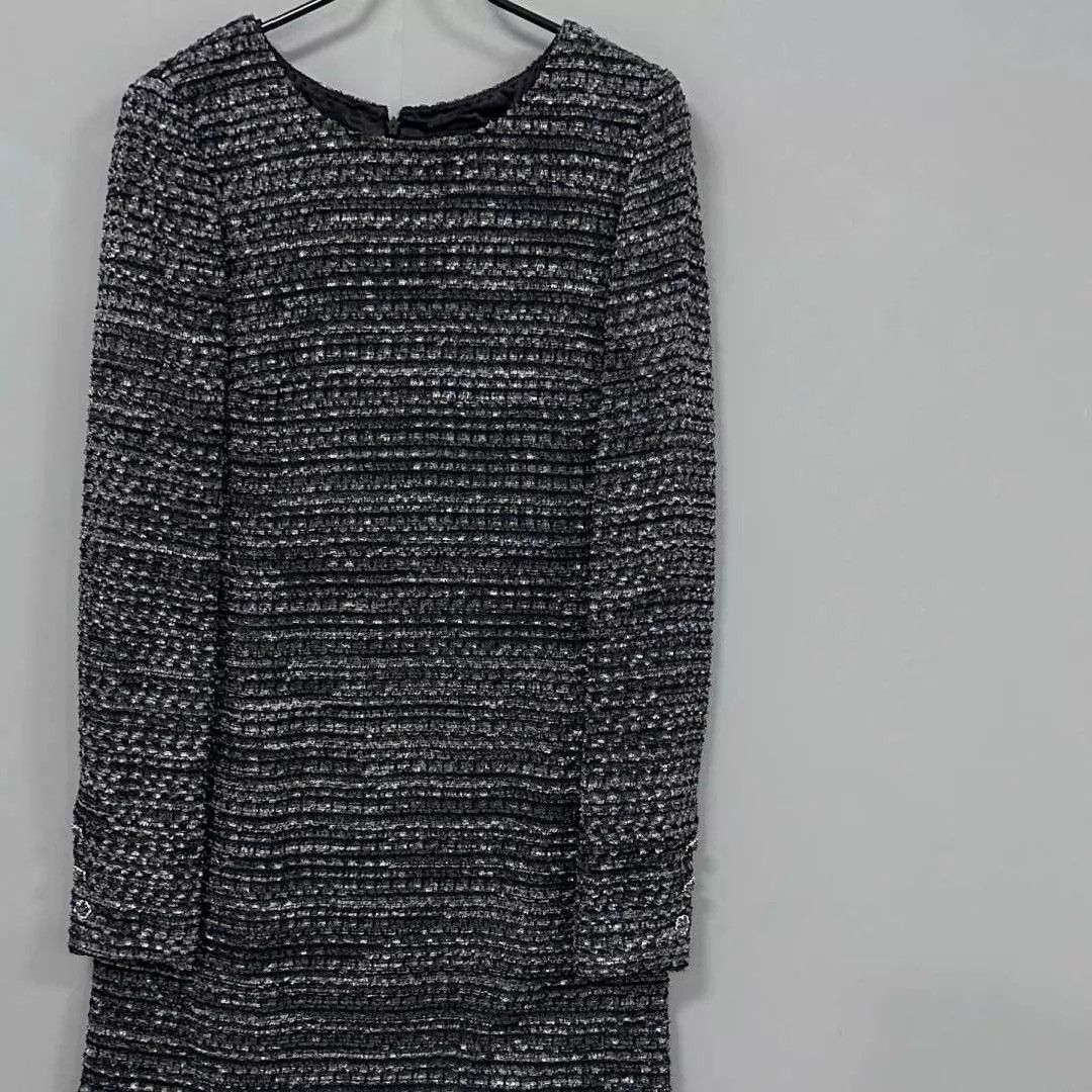 Chanel Chanel Silver Black Woven Dress Women's 36 Size XS / US 0-2 / IT 36-38 - 2 Thumbnail