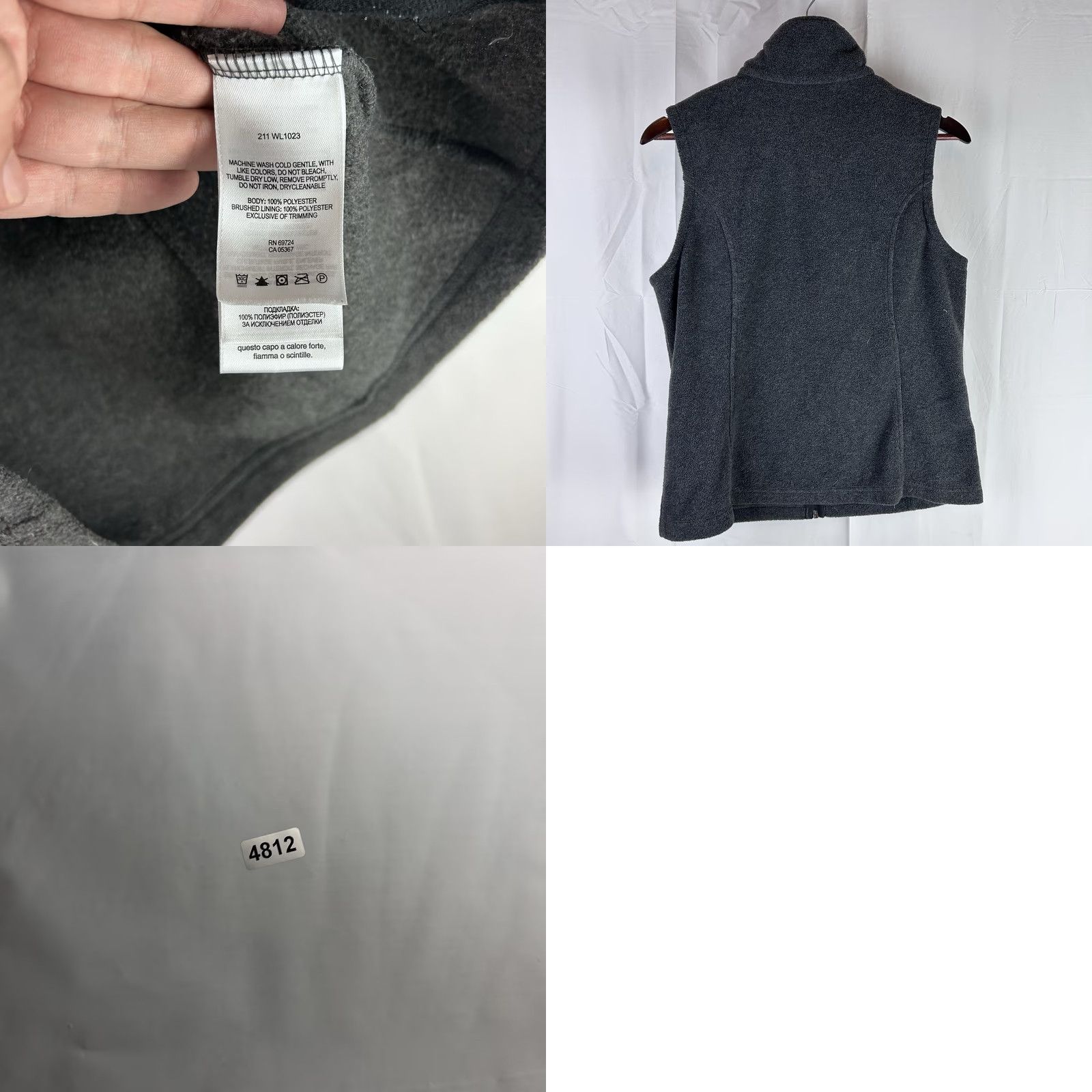 Vintage Columbia Vest Men’s Medium Gray Fleece Sleeveless Full Zip Pockets Outdoors Shirt Vest Size US M / EU 48-50 / 2 - 8 Thumbnail