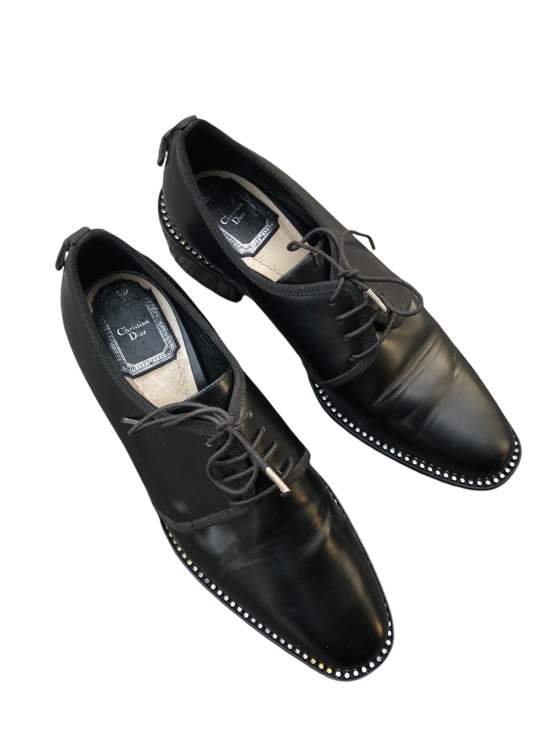 Dior 💯🔥CHRISTIAN DIOR Glazed Calfskin Tomboy Oxfords Size 37.5 Size US 7 / IT 37 - 1 Thumbnail