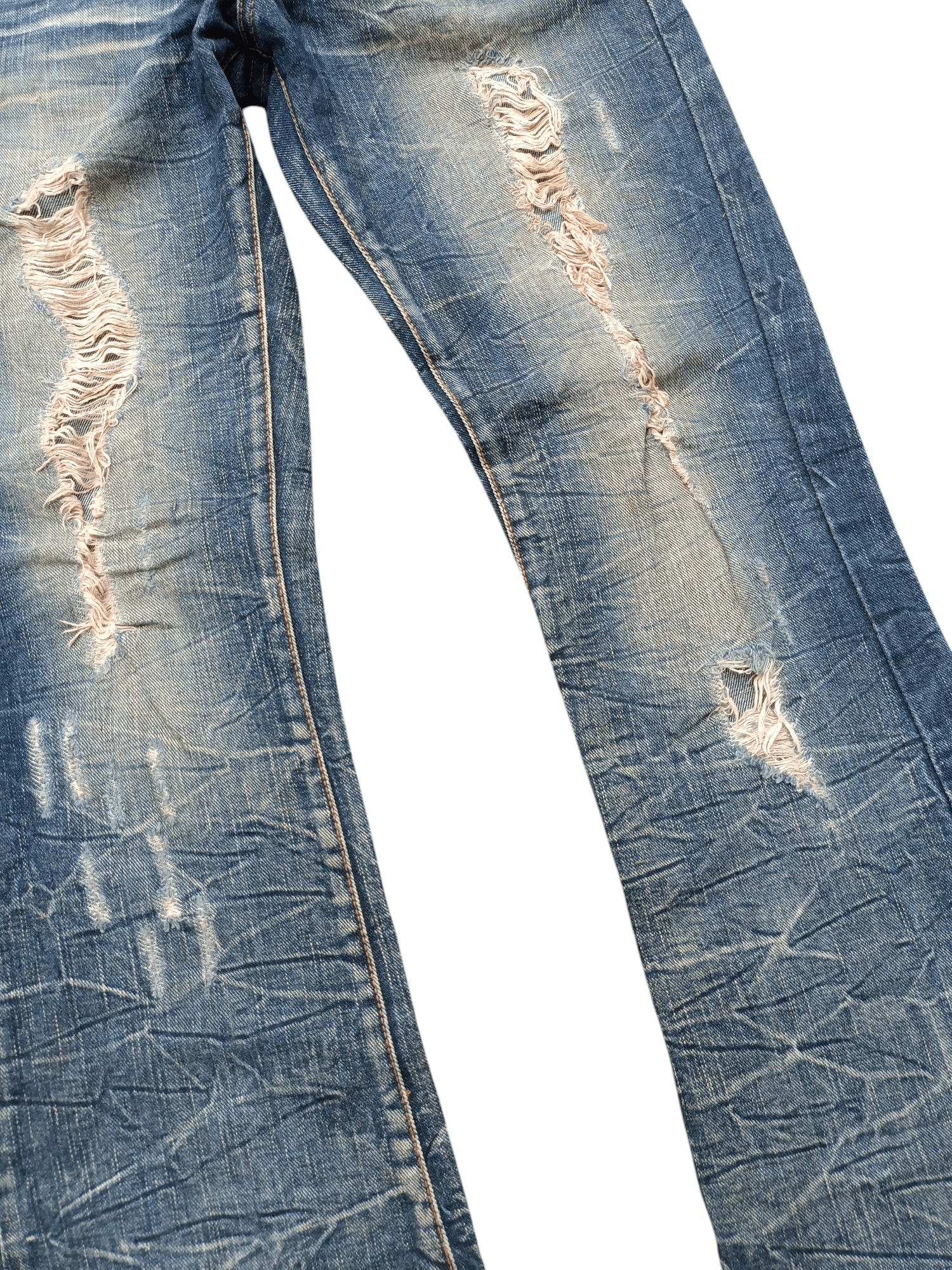 Japanese Brand Flared Bootcut Distressed Whiskers Japanese Brand GOA Denim Size US 30 / EU 46 - 9 Thumbnail