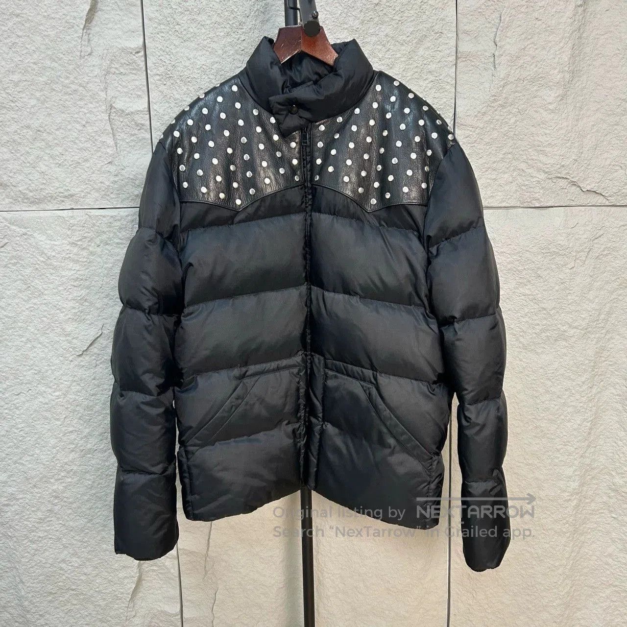 Saint Laurent Paris saint laurent black studded puffer jacket. Size US XL / EU 56 / 4 - 1 Thumbnail