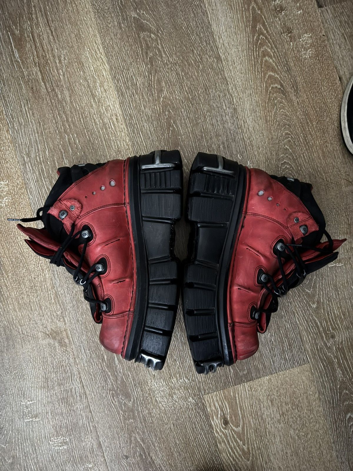 New Rock Red and black new rocks 3 inch platform sneaker Size US 12 / EU 45 - 4 Thumbnail