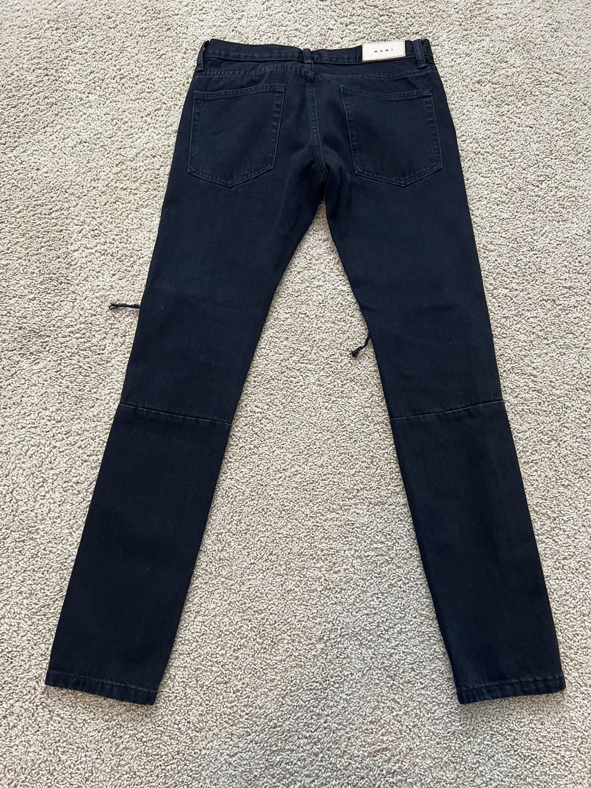 MNML Black Ripped Denim Jeans Size US 32 / EU 48 - 2 Thumbnail