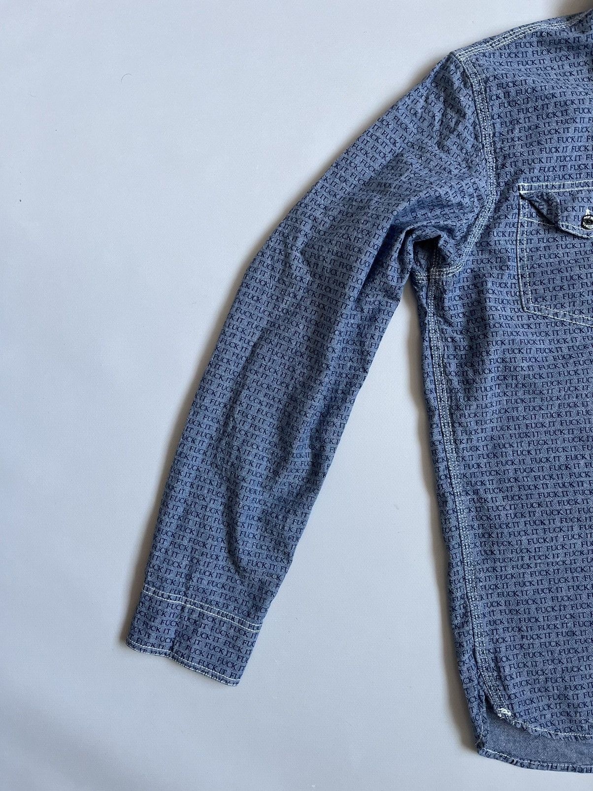 Huf × Thrasher HUF Unisex Blue Chambray Workwear Cat Eye Button Up Shirt Size US M / EU 48-50 / 2 - 12 Thumbnail