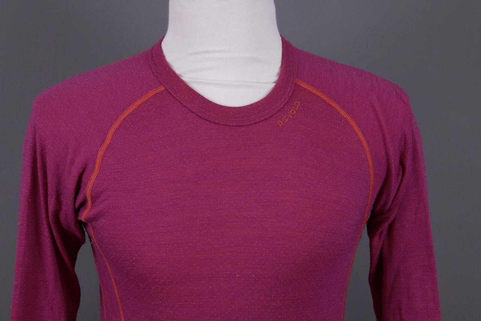 Designer Devold Purple Merino Wool Long Sleeve Top Base Layer Size 16 Size US XXS / EU 40 - 2 Thumbnail