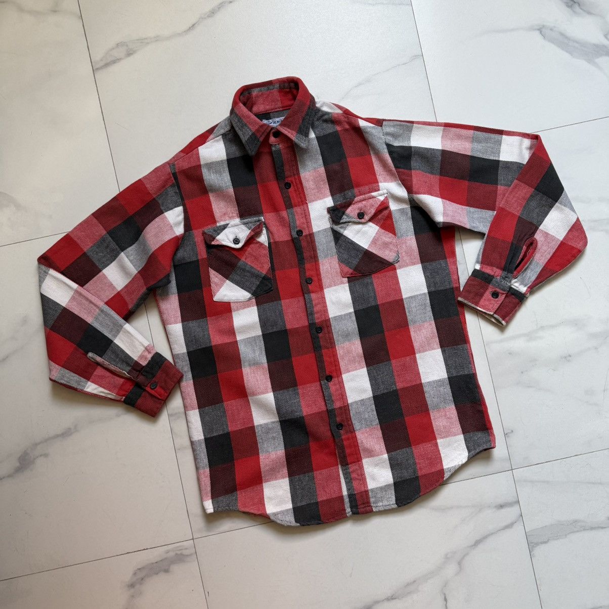 Vintage Vintage 70’s The Alaskan Checkered Flannel Shirt Size US L / EU 52-54 / 3 - 3 Thumbnail