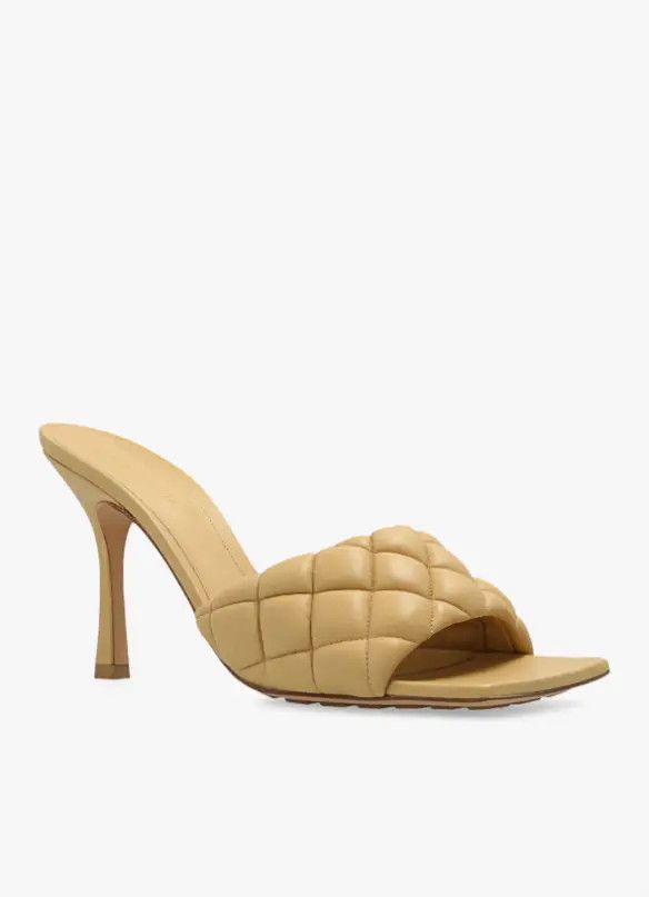 Bottega Veneta o1n1vont1225 Padded Mules in Beige Size US 11.5 / IT 41.5 - 3 Thumbnail