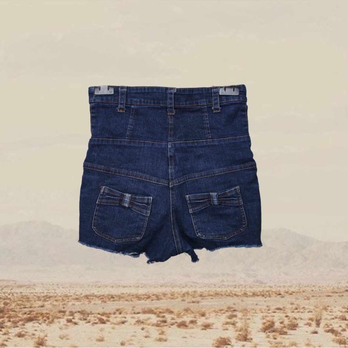 Other × Vintage 🧺DENIM HOT PANTS🧺 Size 24" / US 00 / IT 34 - 2 Thumbnail