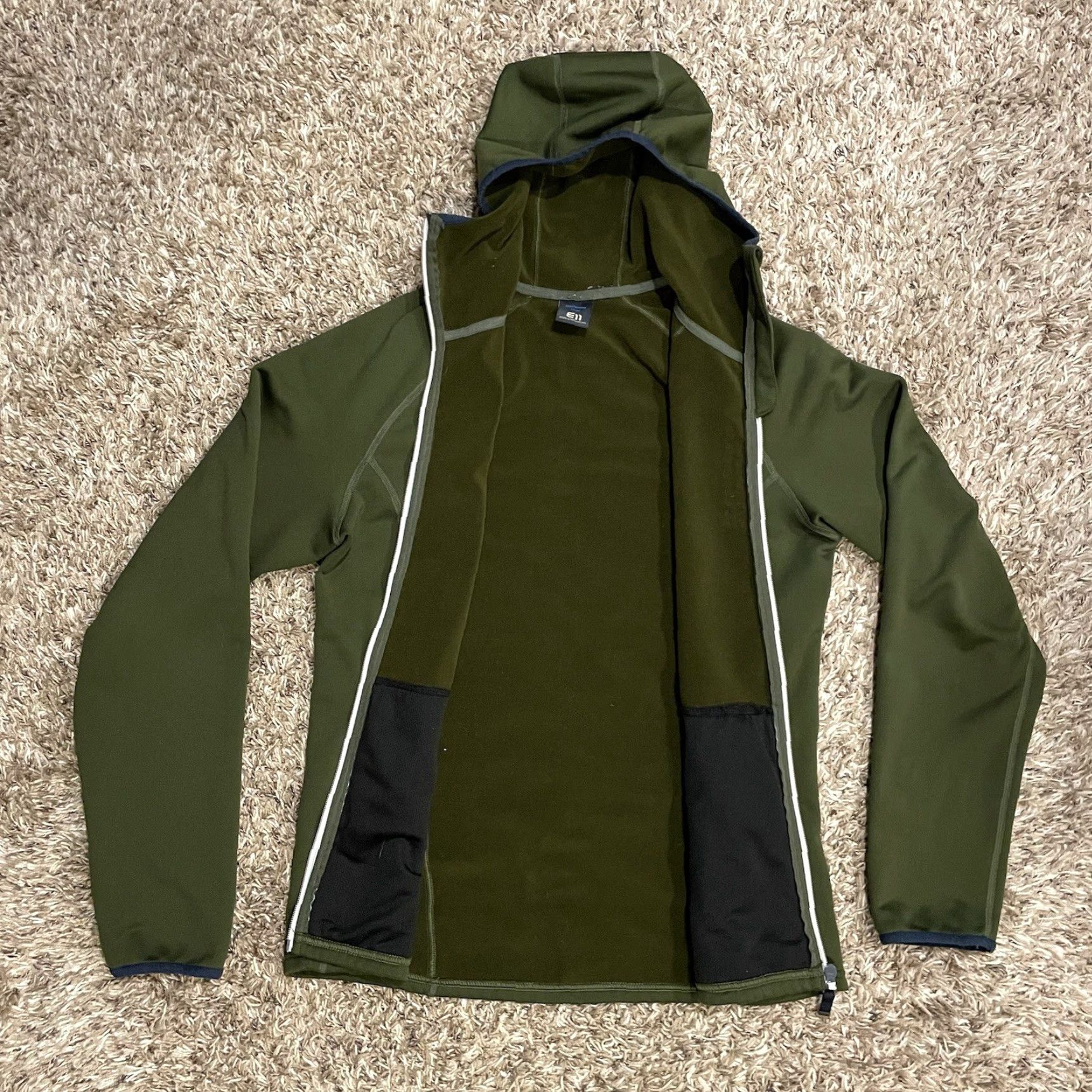 Vintage State of Elevenate Skiers Fleece Hood Jacket Men L Forest Green Fullzip Hooded Ski Jacket Mens L Green Fleece Zip Pockets Outdoor Winter 90s? Size US L / EU 52-54 / 3 - 3 Thumbnail