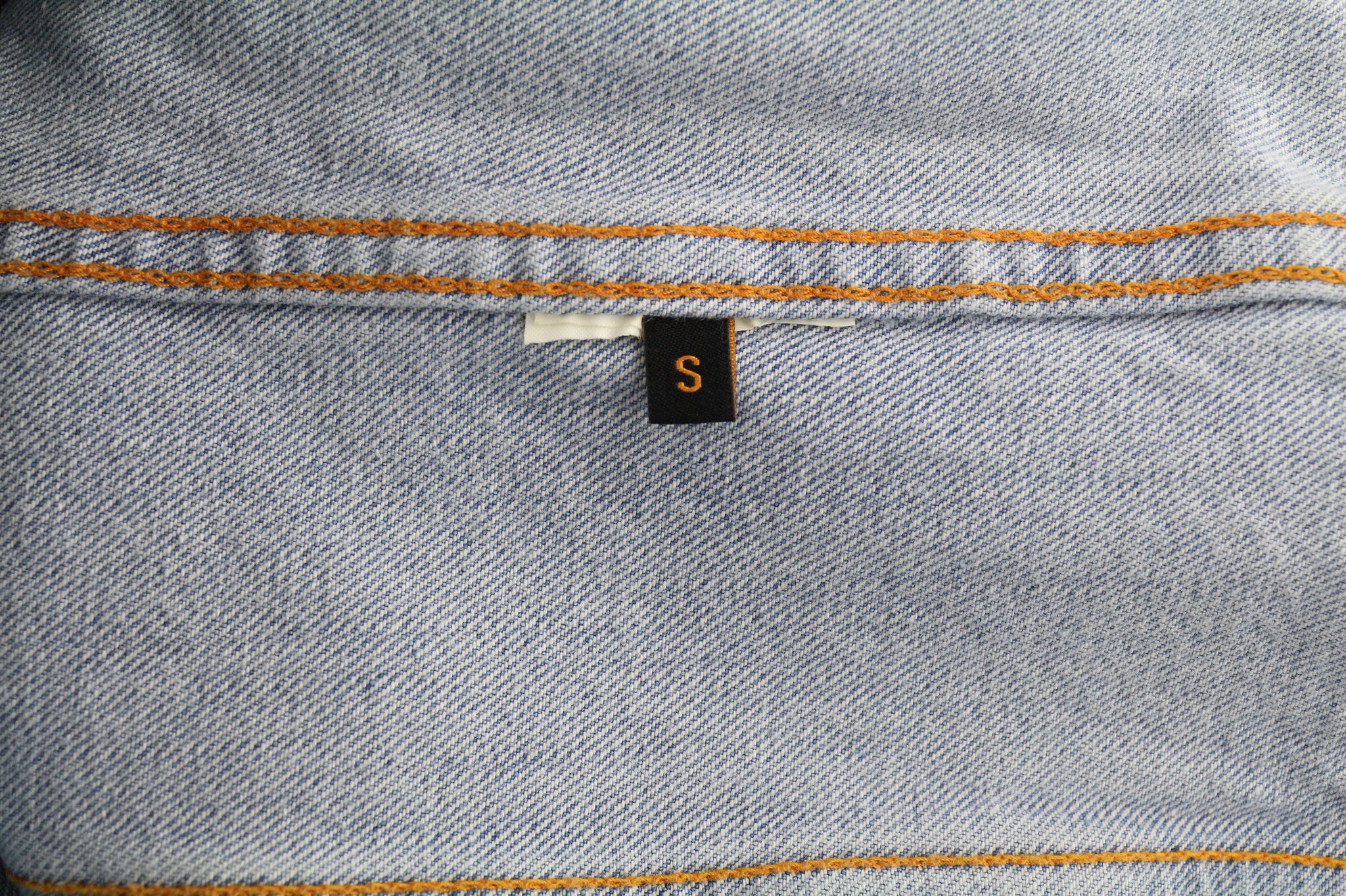 Nudie Jeans S Mid Blue Washed Denim Polo Pockets Casual Jacket 82448 Size US S / EU 44-46 / 1 - 7 Thumbnail