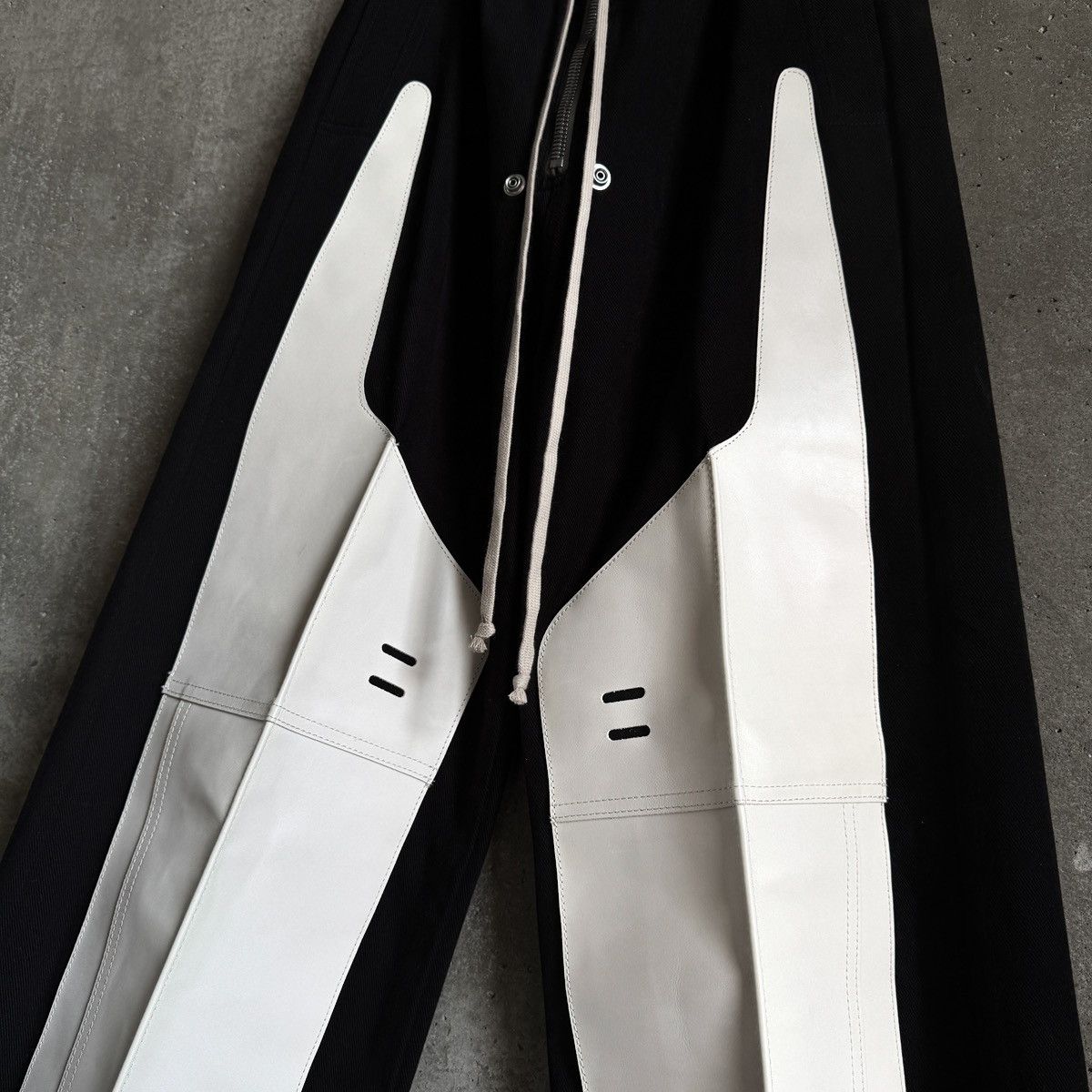 Rick Owens Rick Owen Geth Belas Leather-paneled Pants Size US 32 / EU 48 - 4 Thumbnail