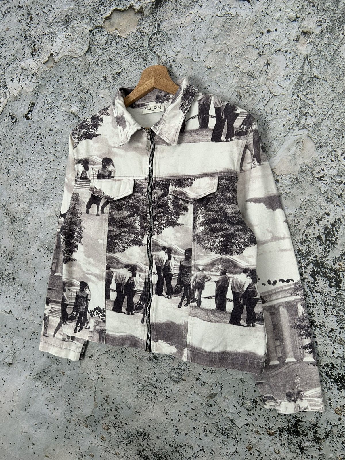 Vintage Vintage Avant Garde Denim Jacket Paris France Alternative Size M / US 6-8 / IT 42-44 - 2 Thumbnail