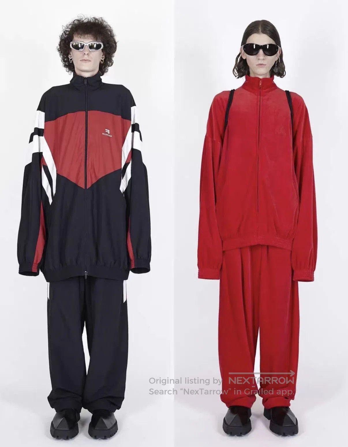 Balenciaga Red Color Block Light Jacket Size L. Size US L / EU 52-54 / 3 - 7 Thumbnail
