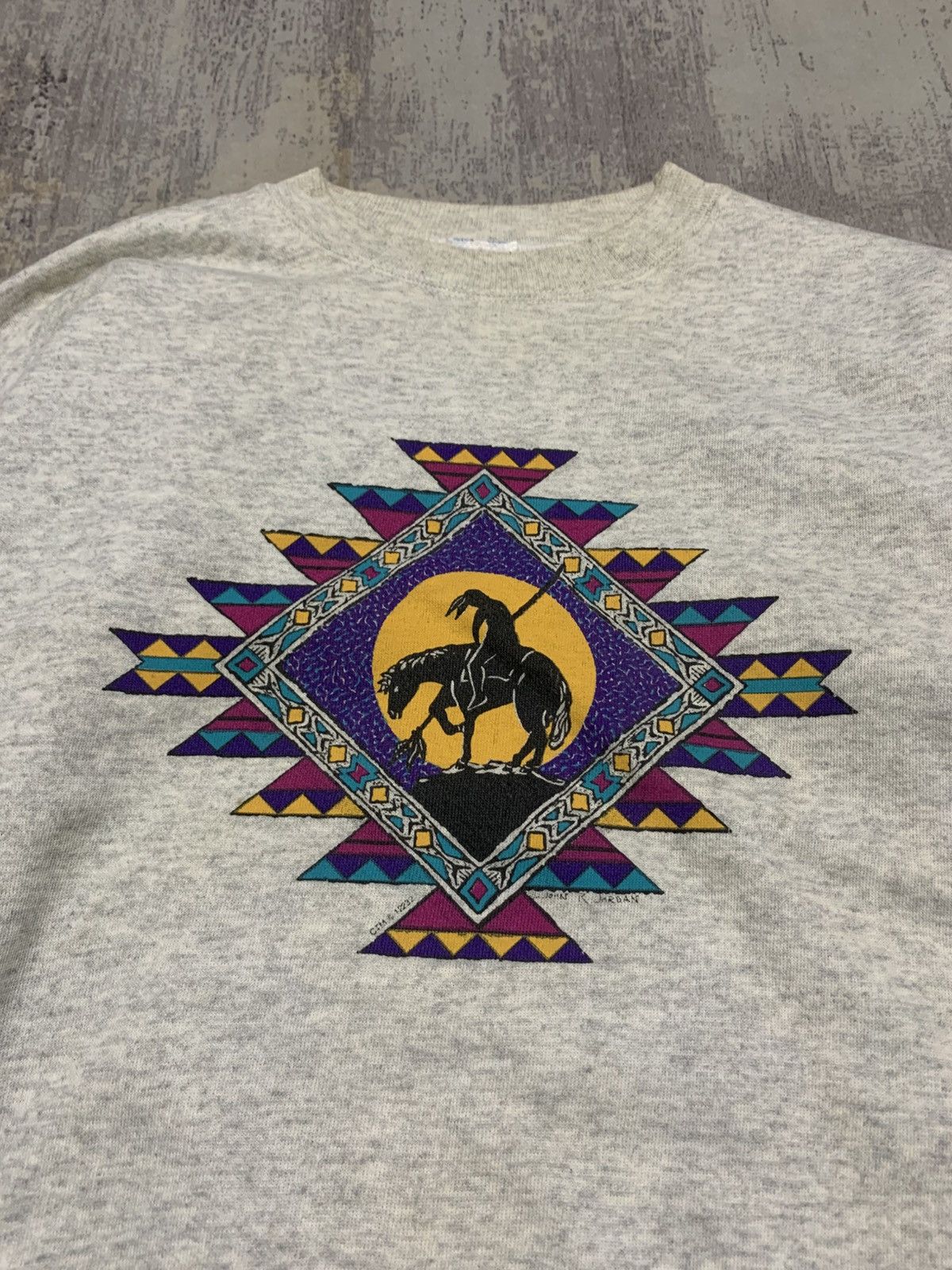 Pendleton × Vintage Vintage Navajo Horseman Motif Sweatshirt Size US M / EU 48-50 / 2 - 2 Thumbnail