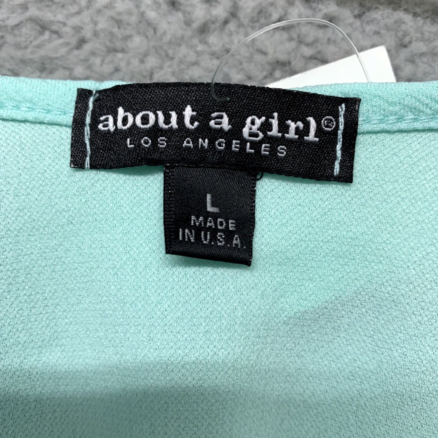Vintage About A Girl Cropped Pullover Shirt Women L Mint Green USA Size L / US 10 / IT 46 - 6 Thumbnail