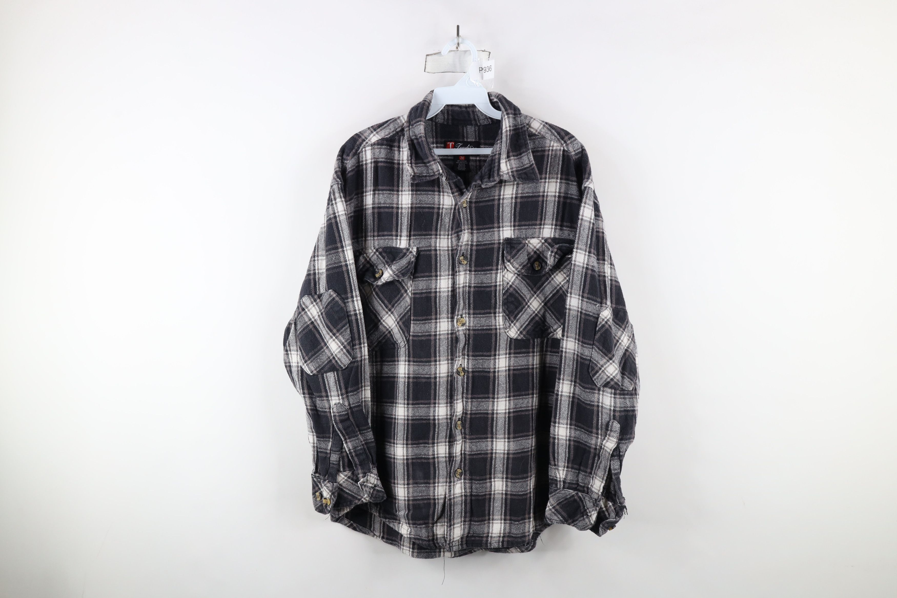 Vintage Vintage 90s Streetwear Heavyweight Flannel Button Shirt Size US XXL / EU 58 / 5 - 1 Thumbnail
