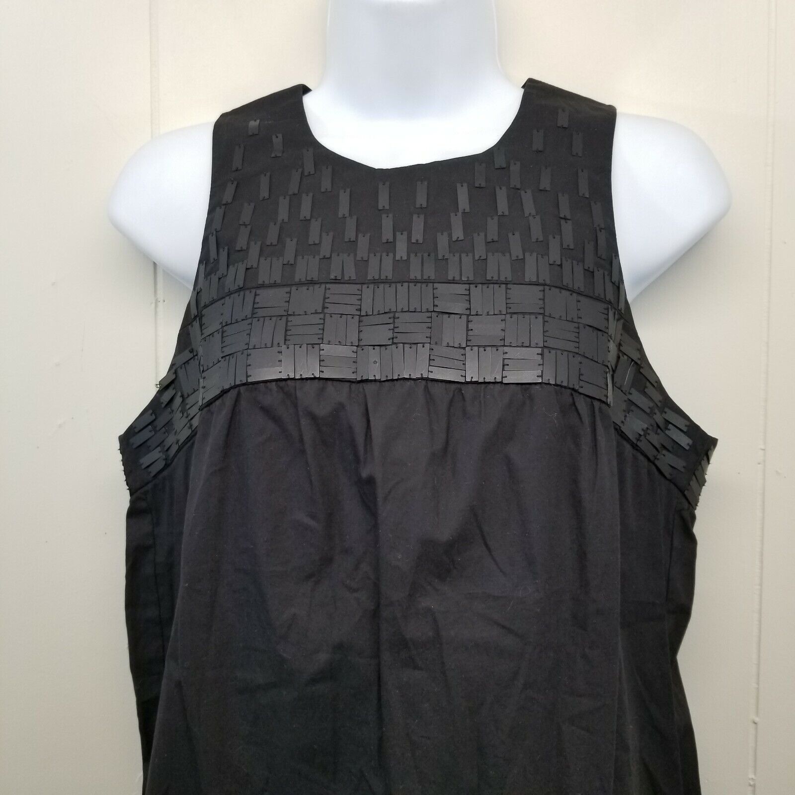 Vince Vince 6 Black Dress Shift Sheath Rectangle Sequins Pockets M Size M / US 6-8 / IT 42-44 - 3 Thumbnail