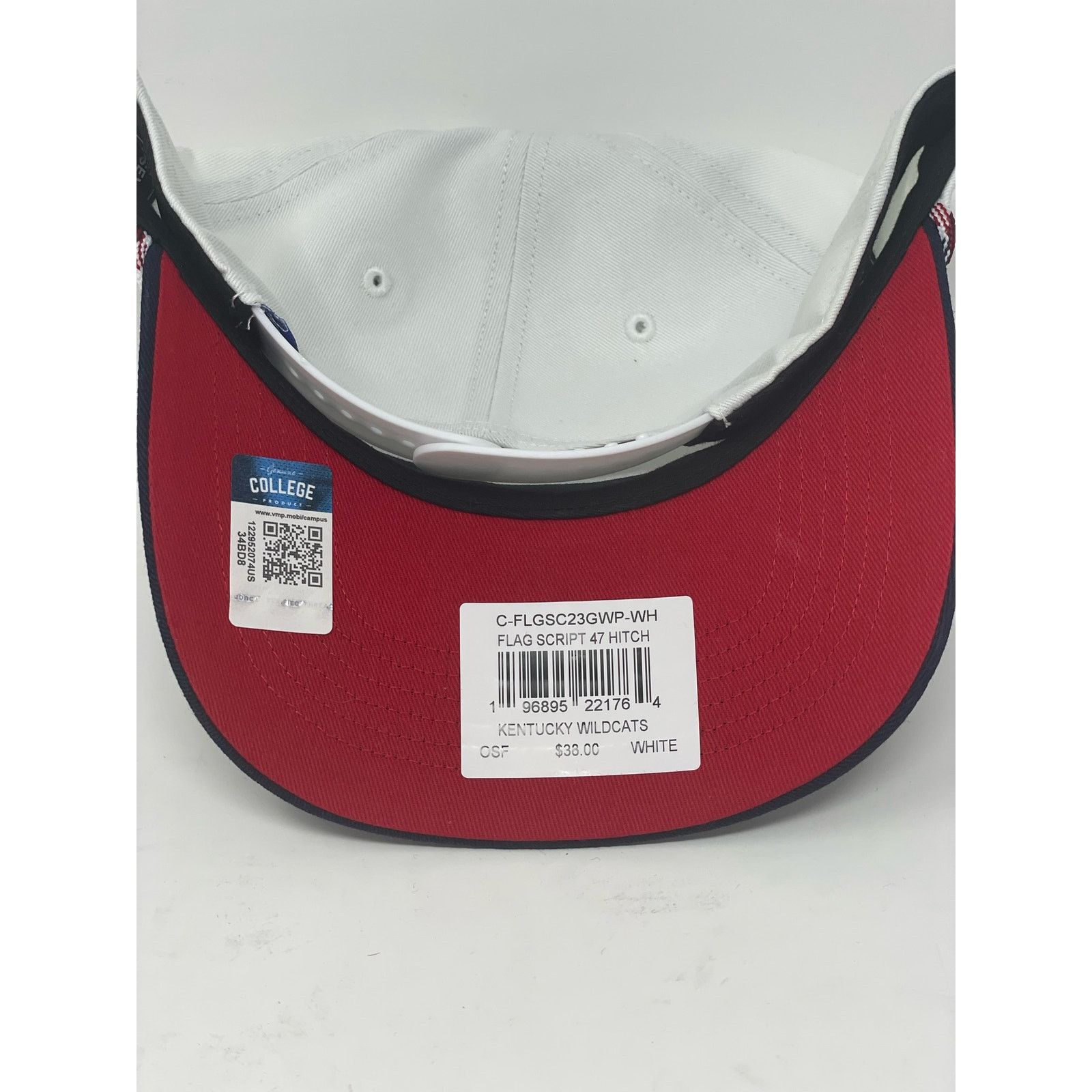 47 Brand ‘47 Men's Kentucky Wildcats White USA Flag Adjustable Hat Size ONE SIZE - 4 Thumbnail