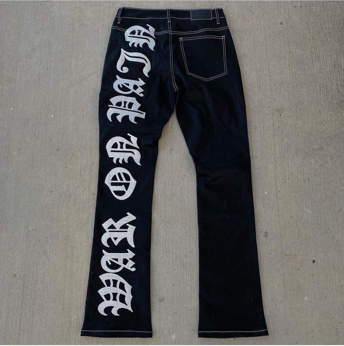 Japanese Brand Concrete Mansions “WAR ON PAIN” Wax Denim Size US 36 / EU 52 - 3 Thumbnail