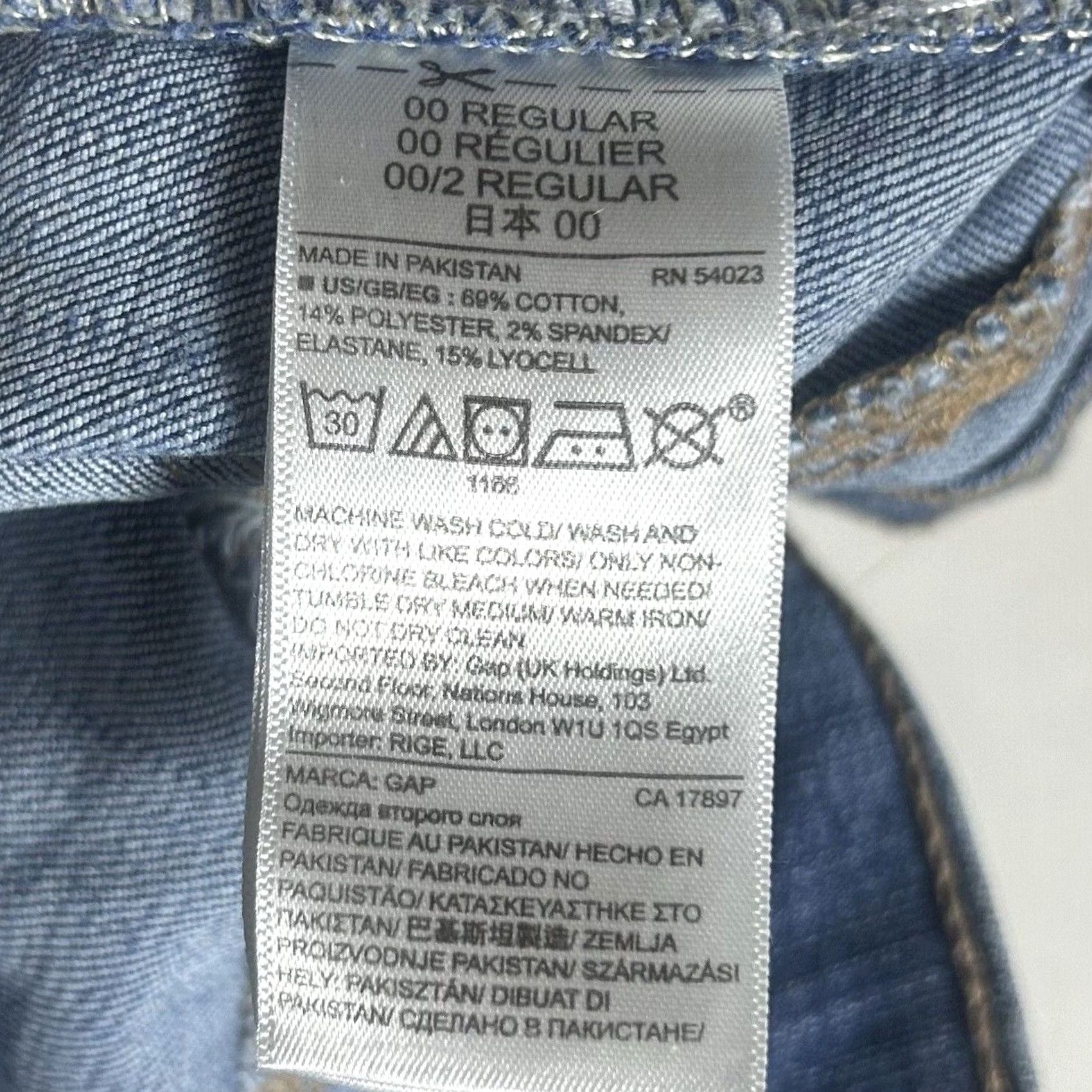 Gap Gap 1969 True Skinny Jeans Womens Size 24R Stretch Mid Rise Medium Wash Denim Clothing Jeans Regular Rise Zip Inseam 28in Size 42" / US 20 - 5 Thumbnail