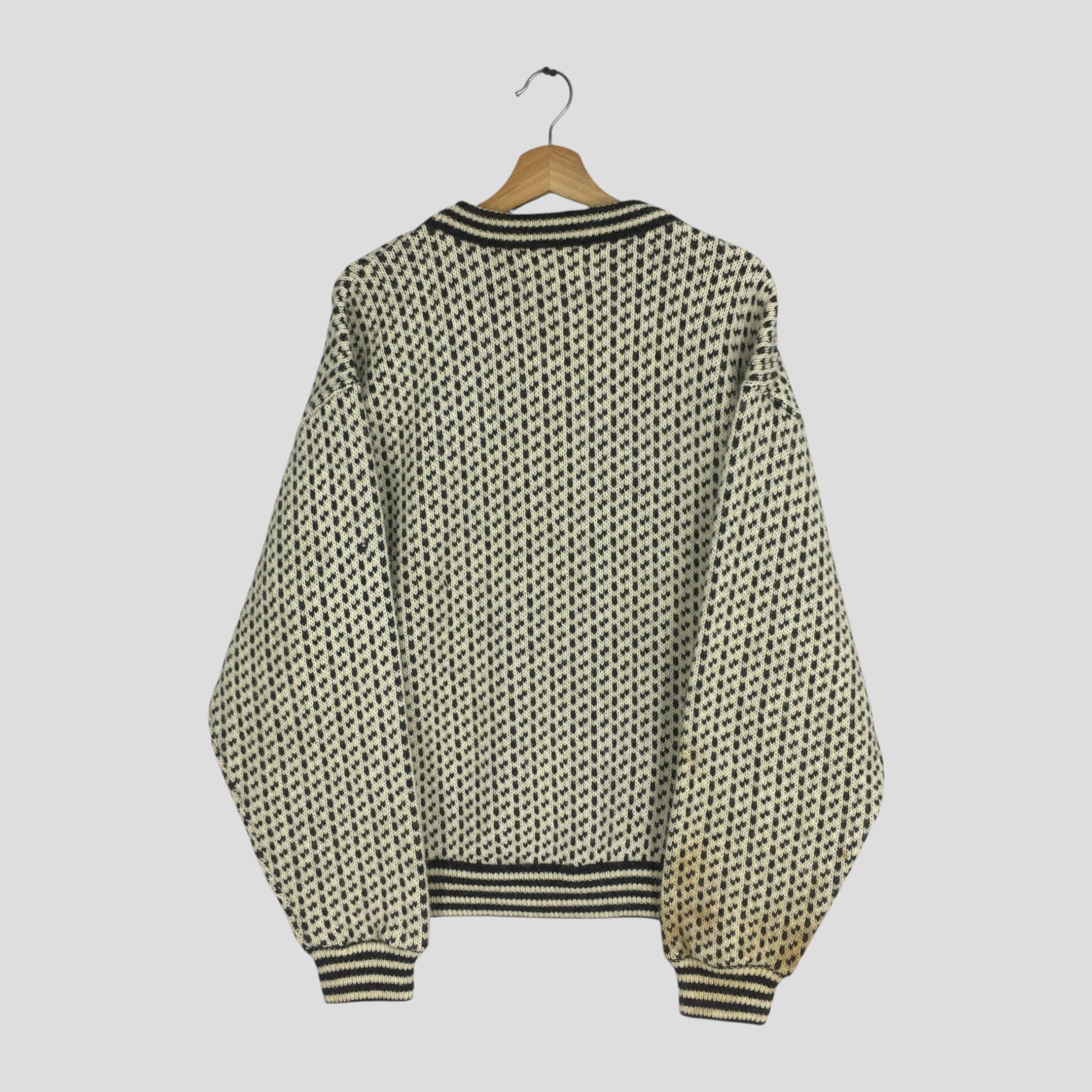 L.L. Bean Vintage 90's LL Bean Usa White Black Wool Sweatshirt - 604 Size US L / EU 52-54 / 3 - 2 Thumbnail