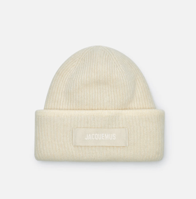 Jacquemus BNWT AW25 JACQUEMUS LE BONNET GROS TUQUE BEANIE OFF WHITE Size ONE SIZE - 1 Thumbnail