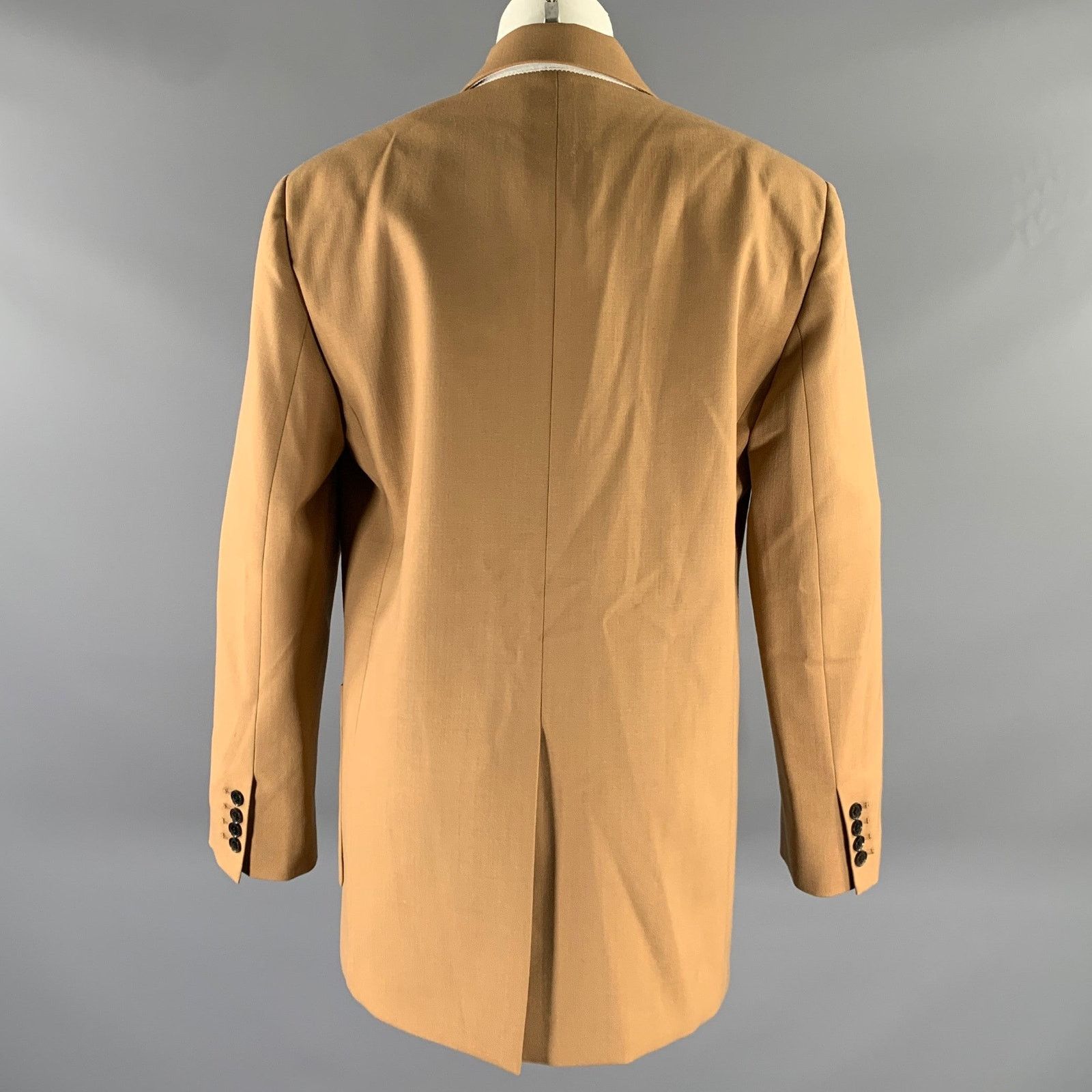 Nili Lotan NILI LOTAN Size M Tan Wool Notch Lapel Jacket Size M / US 6-8 / IT 42-44 - 3 Thumbnail