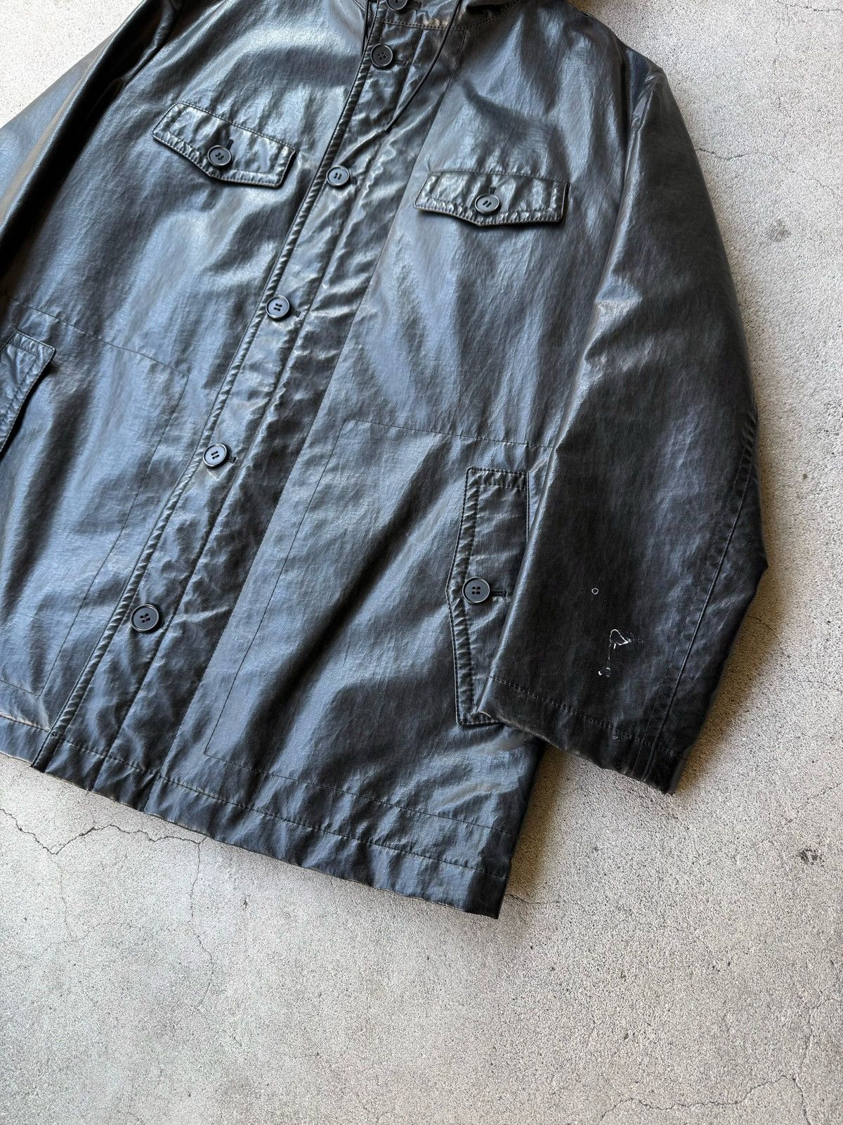 Black Barrett BLACKBARRETT by Neil Barrett Black Coated Hooded Parka Size US S / EU 44-46 / 1 - 5 Thumbnail