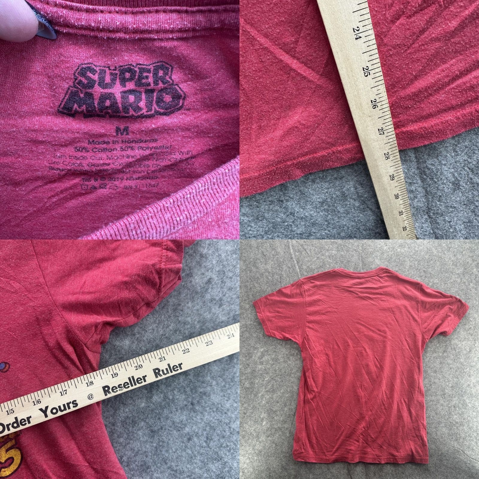 Nintendo VINTAGE Super Mario Bros Shirt Mens Medium Red Since 85 Nintendo Video Game Tee Graphic Size US M / EU 48-50 / 2 - 8 Thumbnail